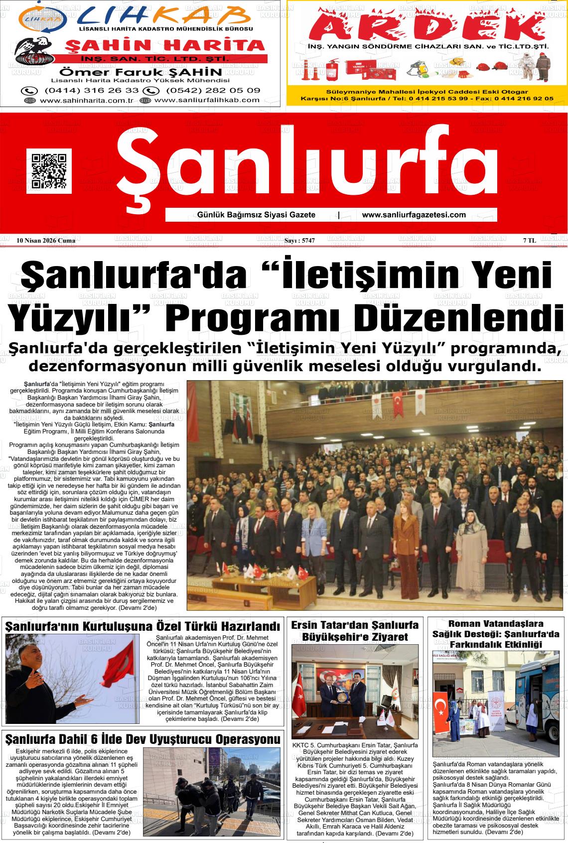 Sanliurfa Dunyadaveturkiyede 10.04.2026