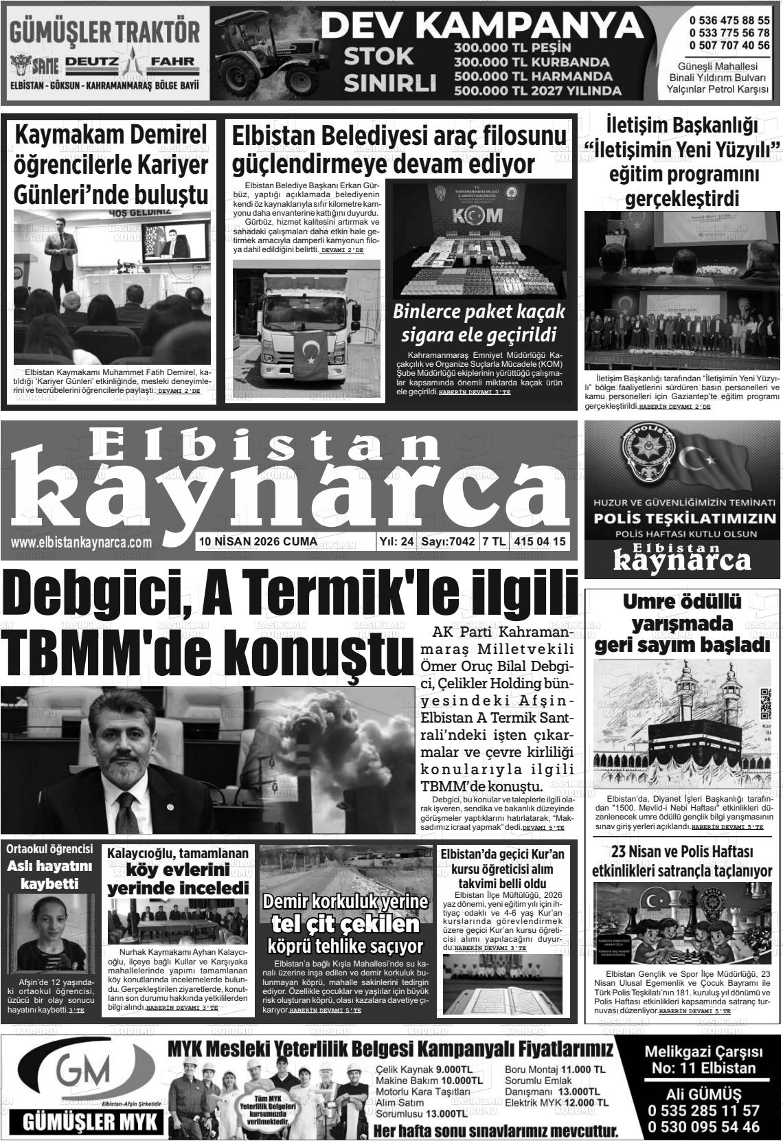 Kahramanmaras Elbistankaynarca 10.04.2026