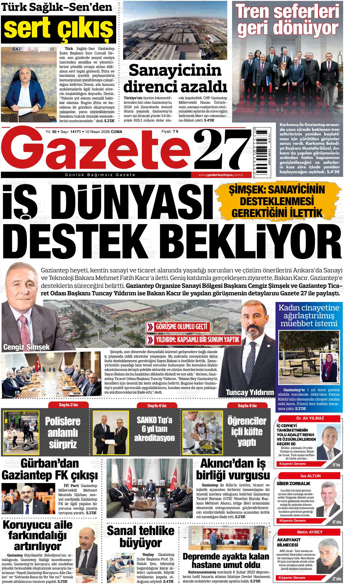 Gaziantep Dogus 10.04.2026