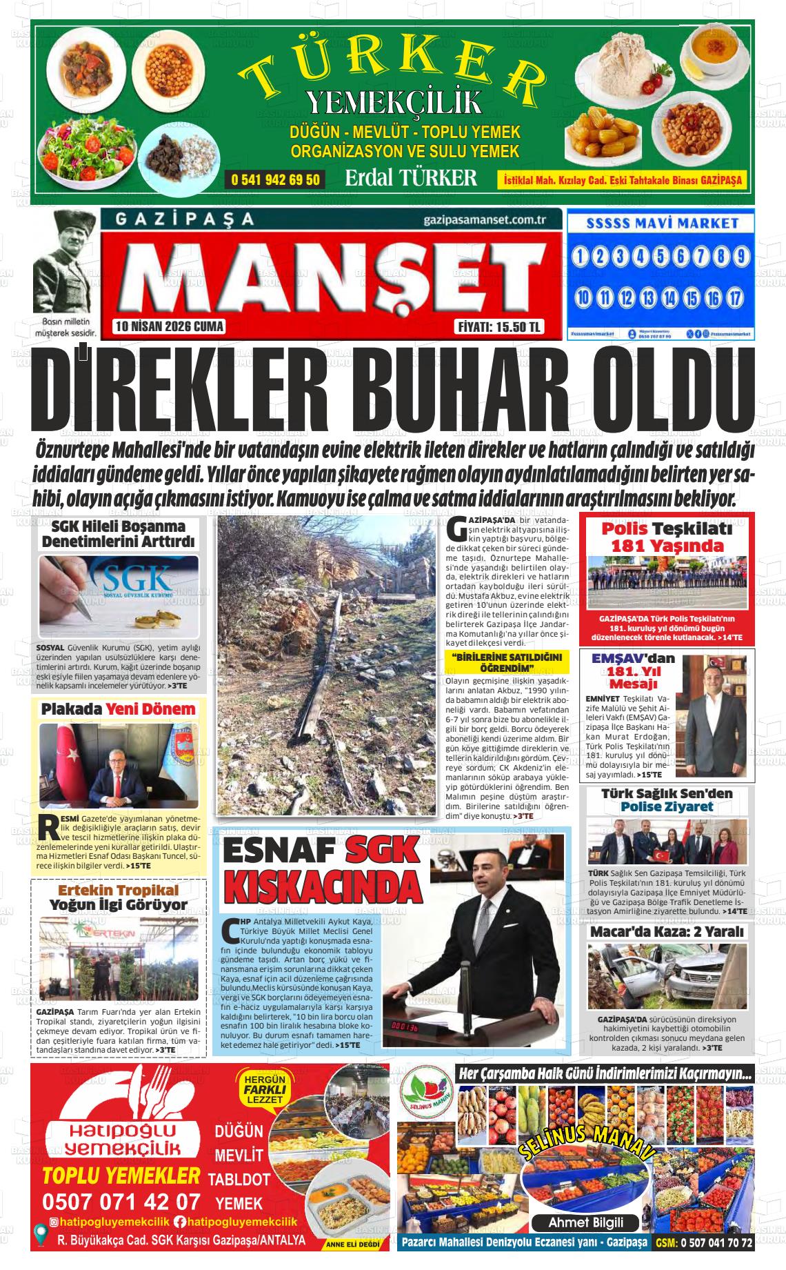 Antalya Gazipasamanset 10.04.2026