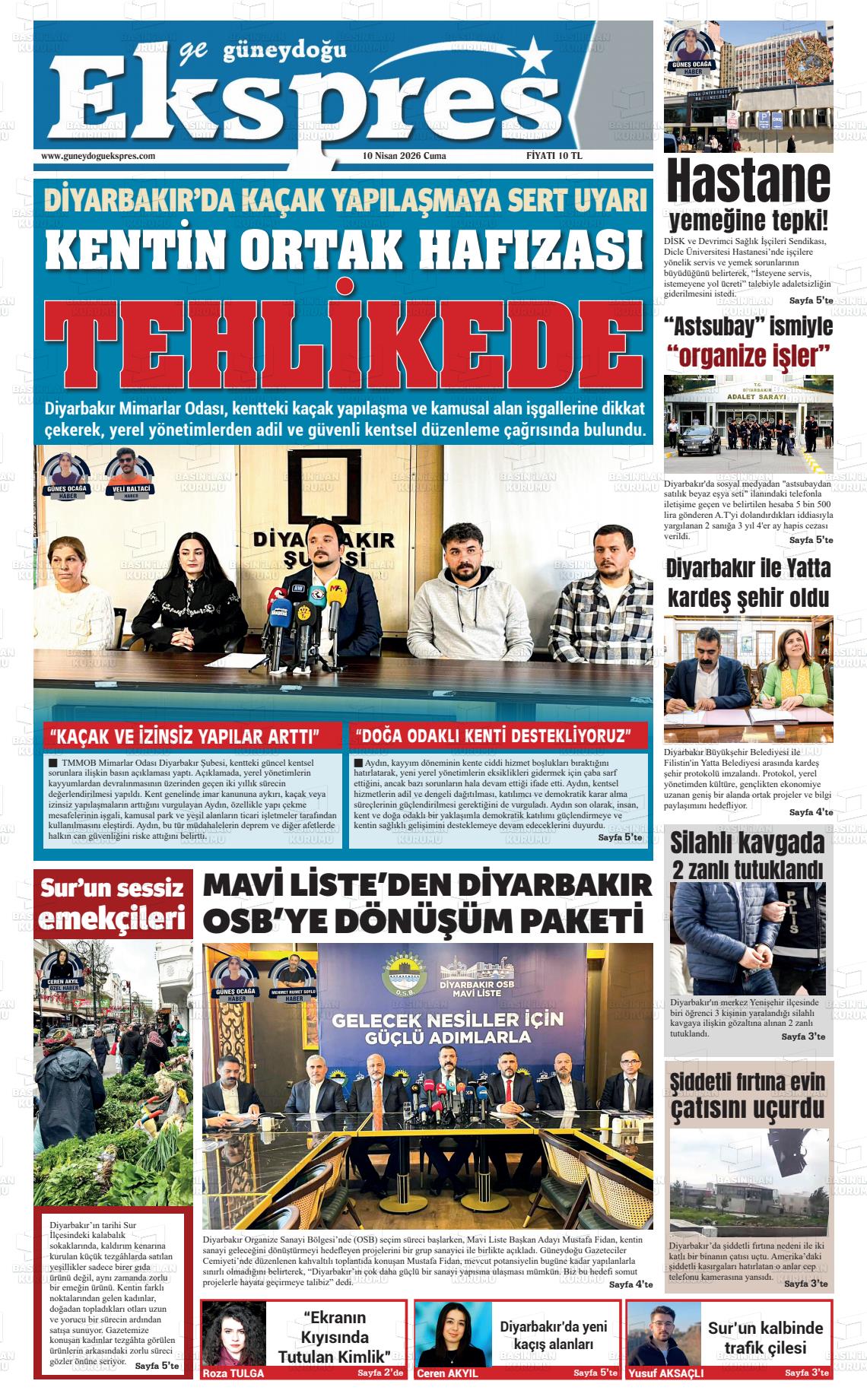 Diyarbakir Geguneydoguekspres 10.04.2026