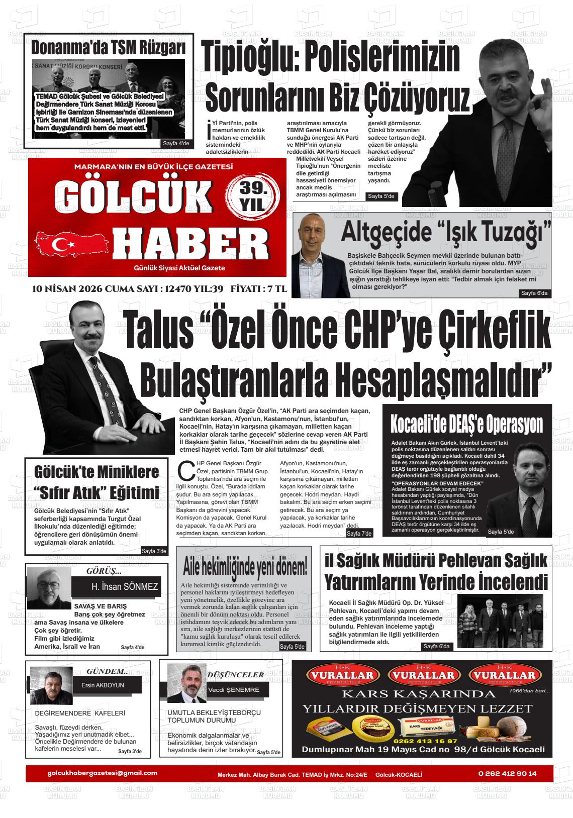 Kocaeli Golcukhaber 10.04.2026