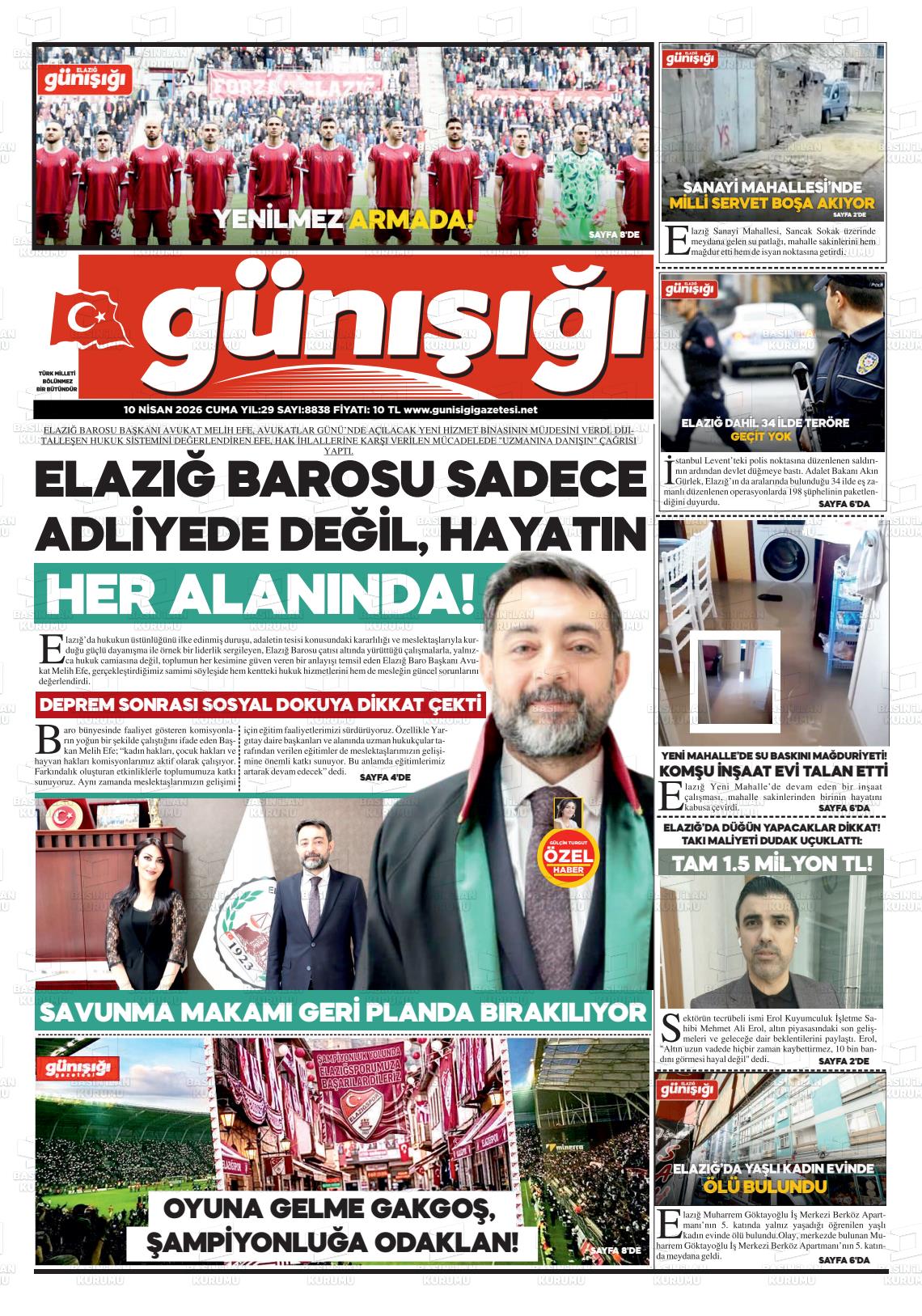 Elazig Gunisigi 10.04.2026