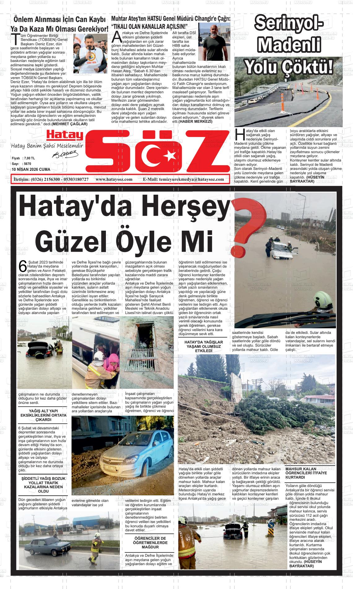 Hatay Soz 10.04.2026