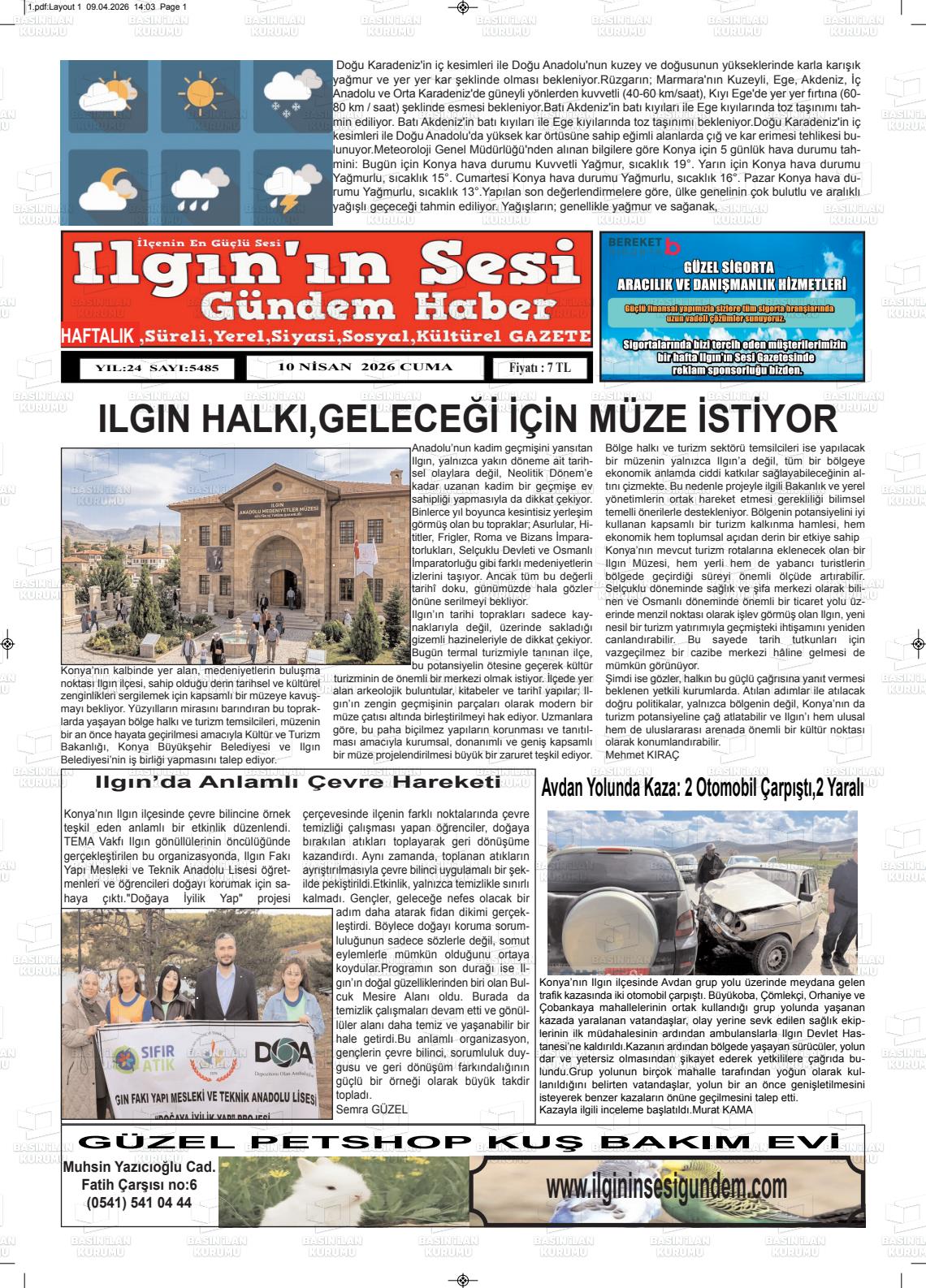 Konya Ilgininsesi 10.04.2026