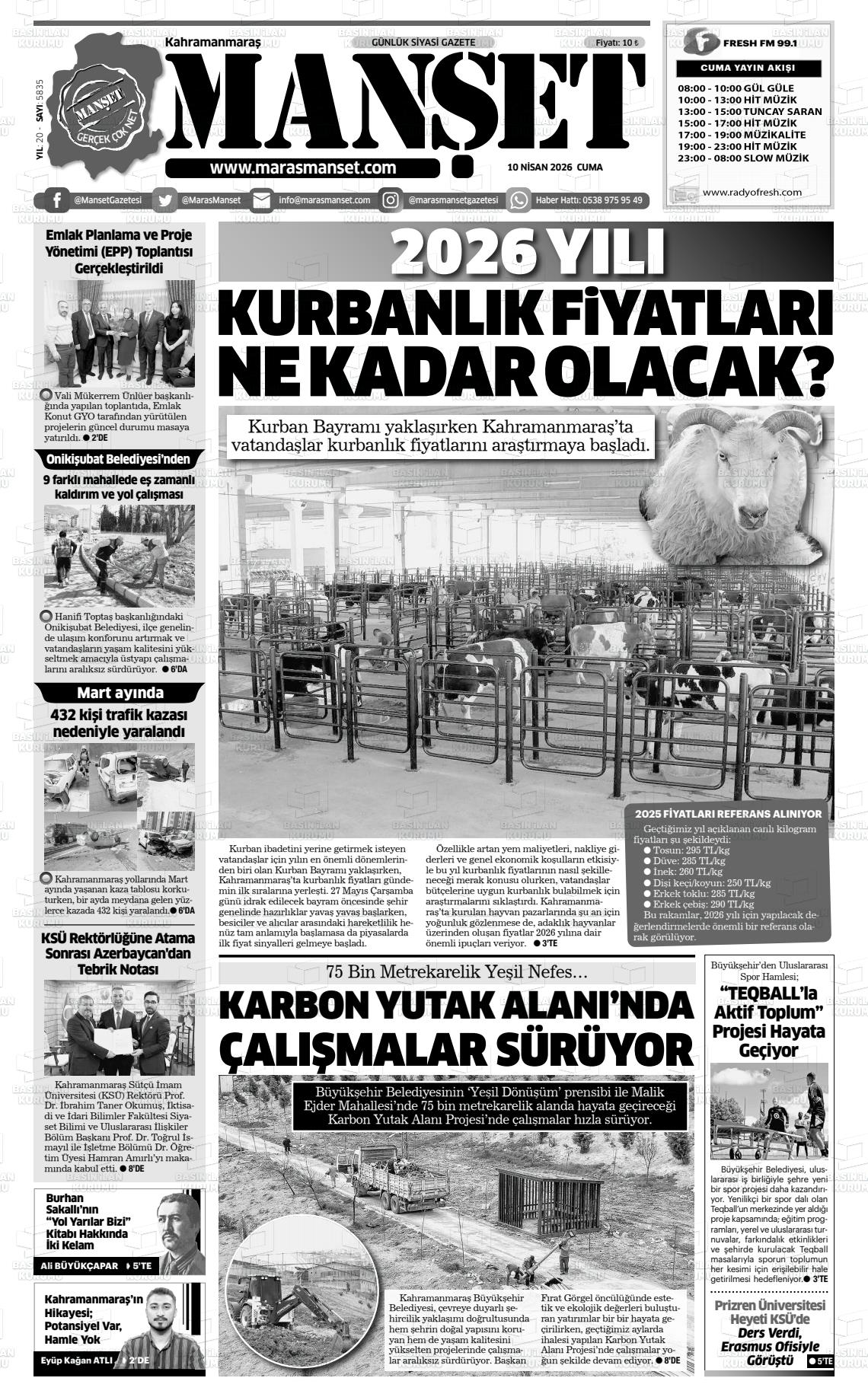 Kahramanmaras Manset 10.04.2026