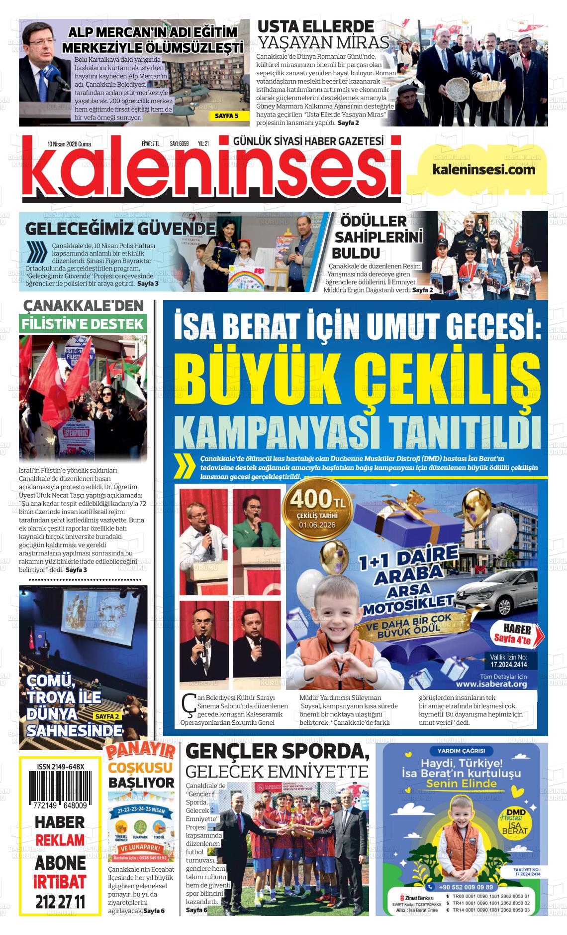 Canakkale Kaleninsesi 10.04.2026