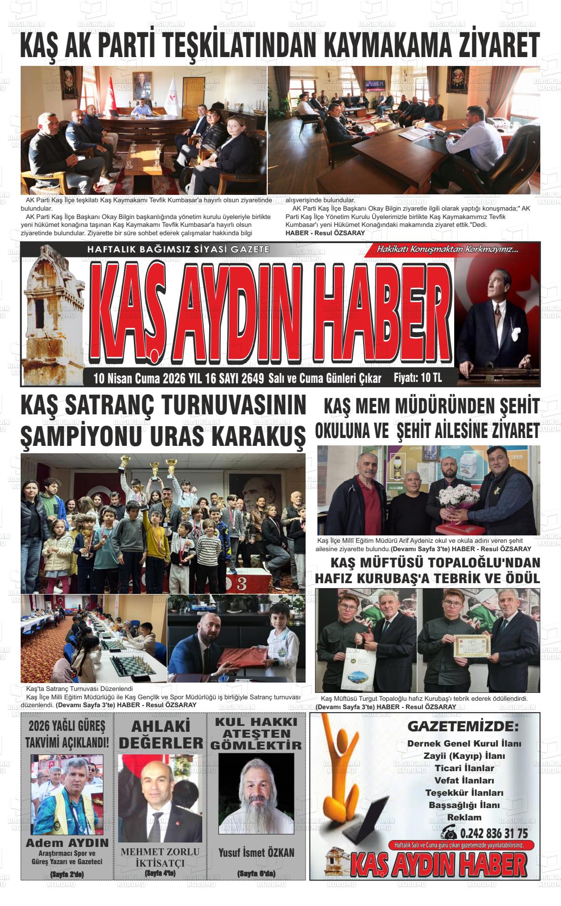 Antalya Kasaydinheber 10.04.2026