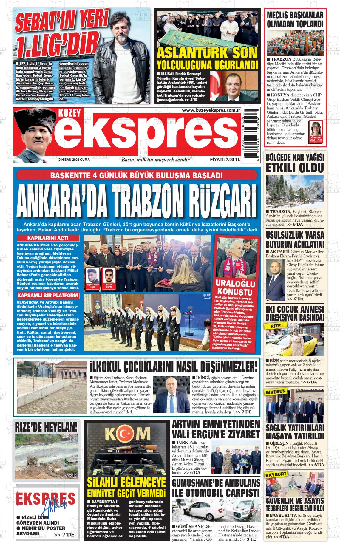 Trabzon Kuzeyekspres 10.04.2026