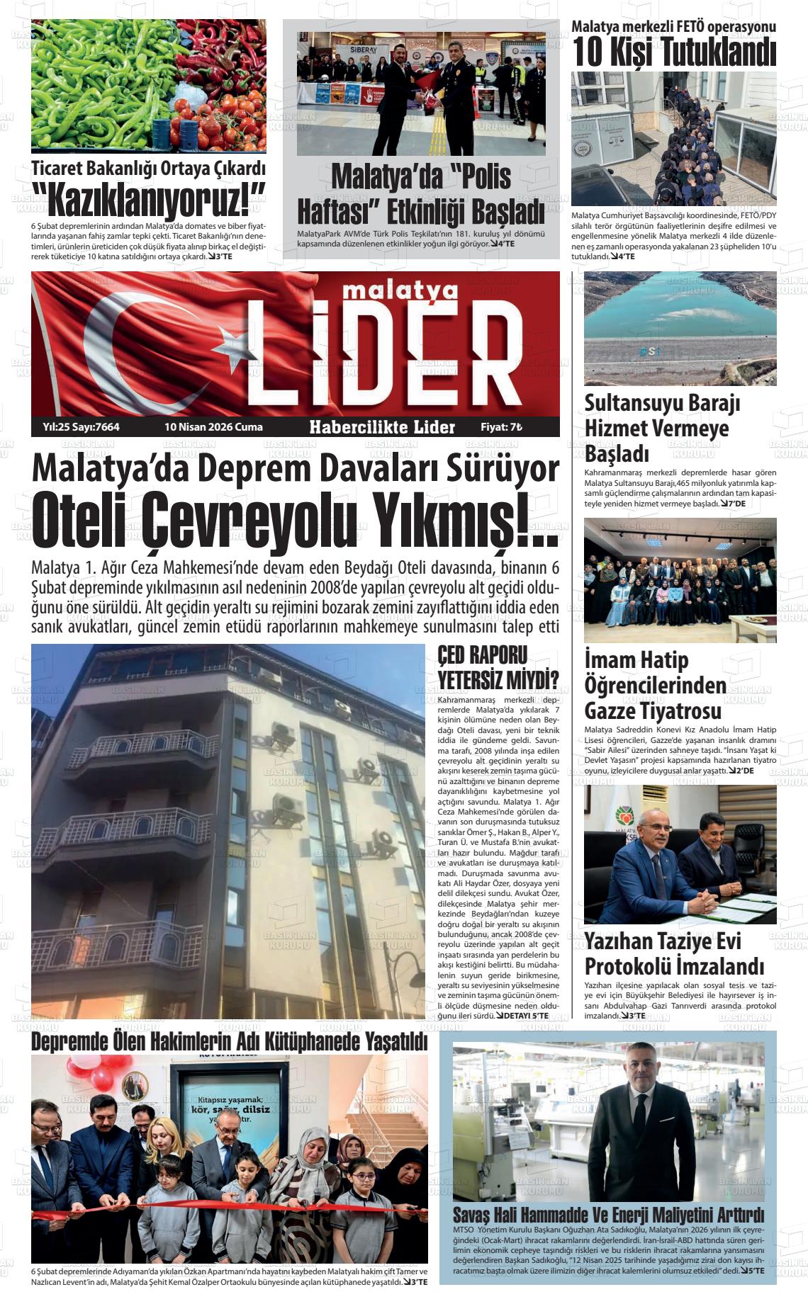 Malatya Sonsoz 10.04.2026