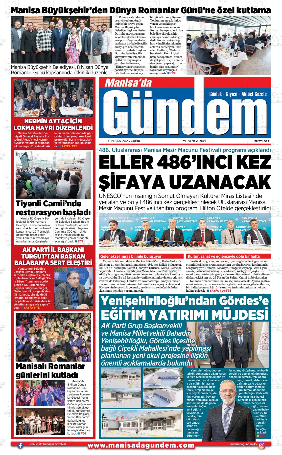 Manisa Dagundem 10.04.2026