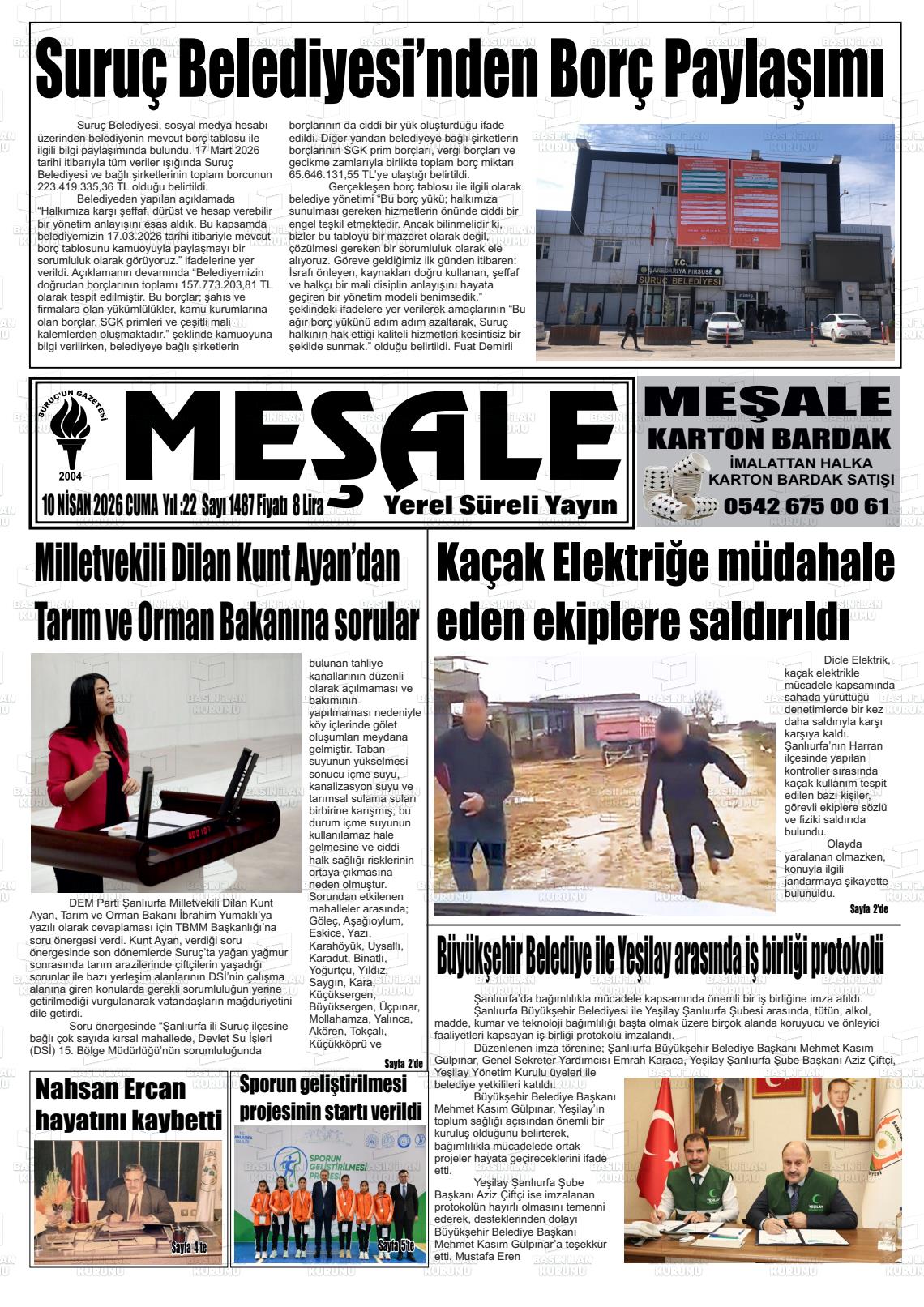 Sanliurfa Mesale 10.04.2026