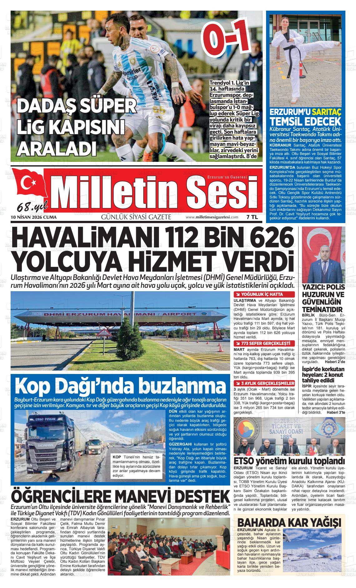 Erzurum Milletinsesi 10.04.2026