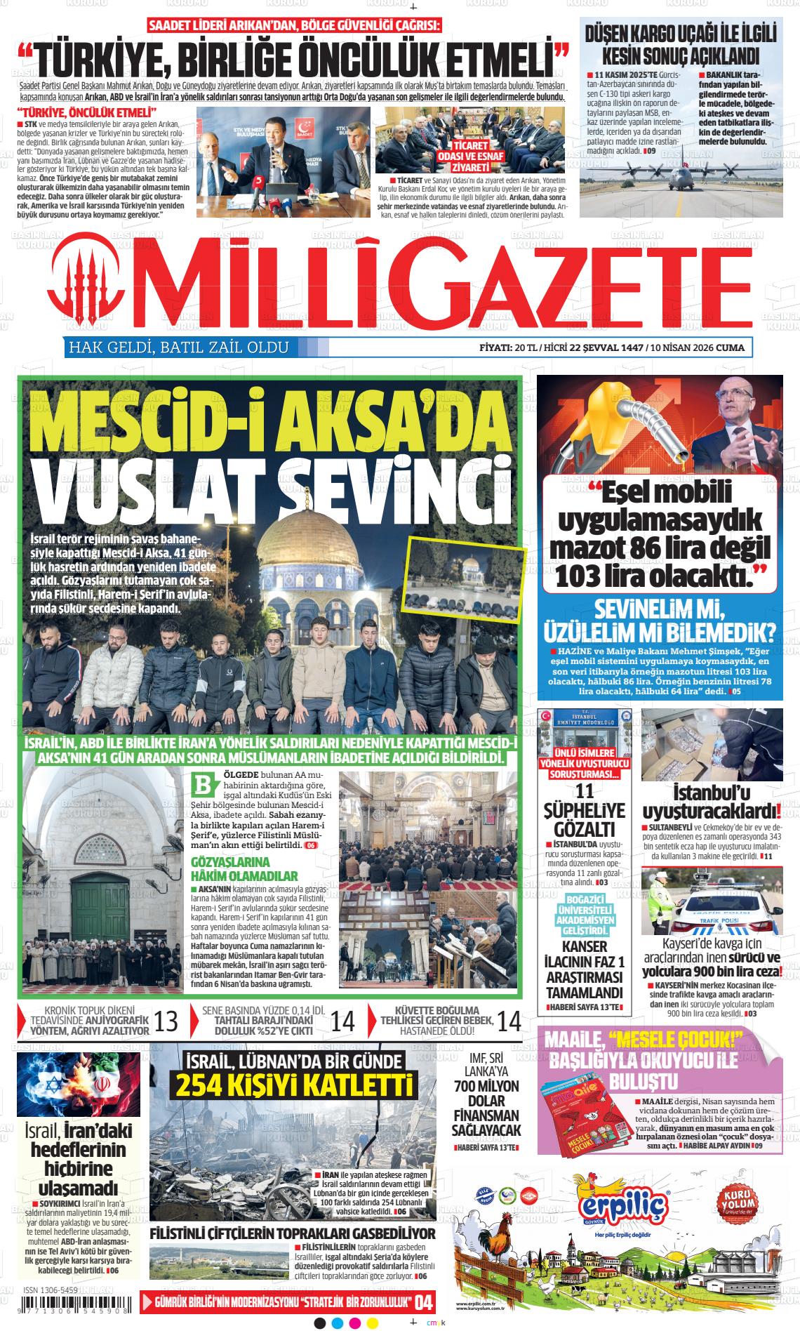 Milli Gazete Gazetesi 10.04.2026