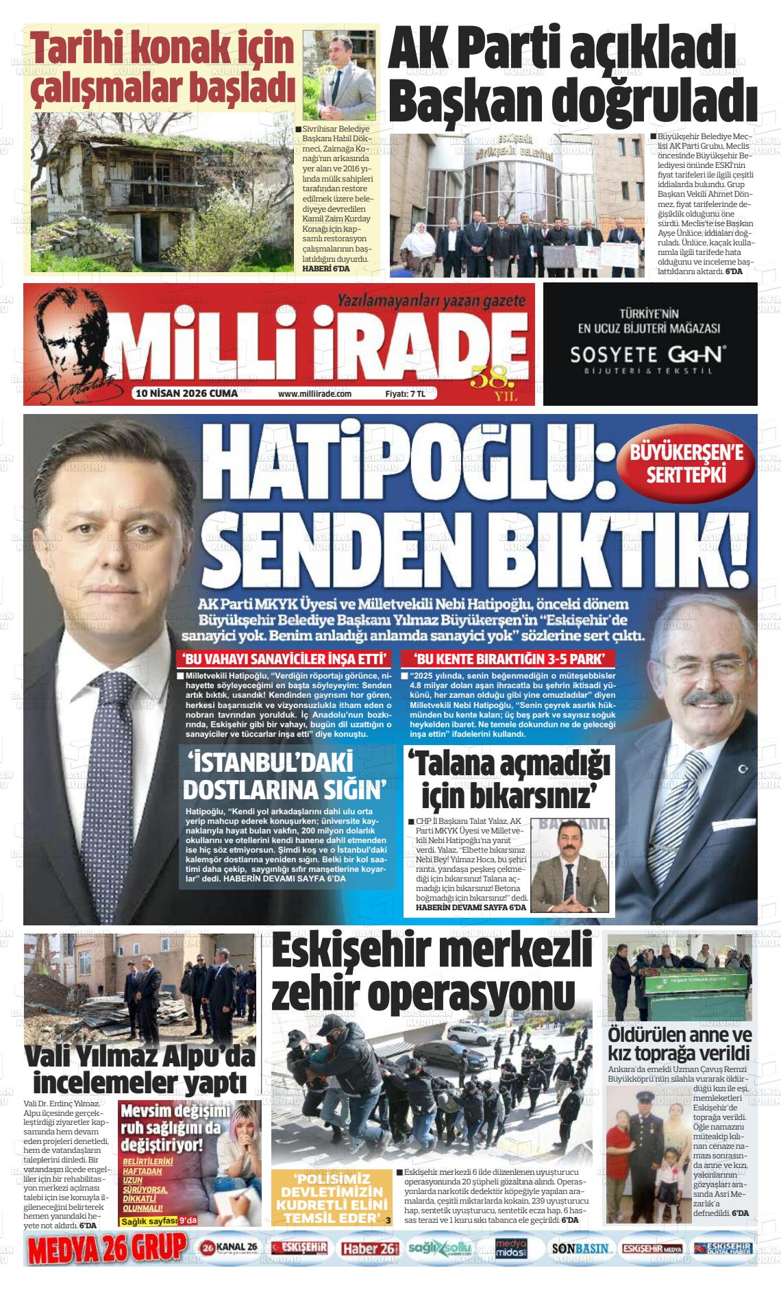 Konya Milliirade 10.04.2026