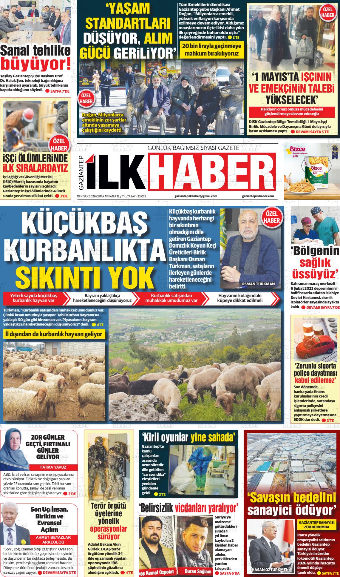 Sabah(gaziantep) 10.04.2026