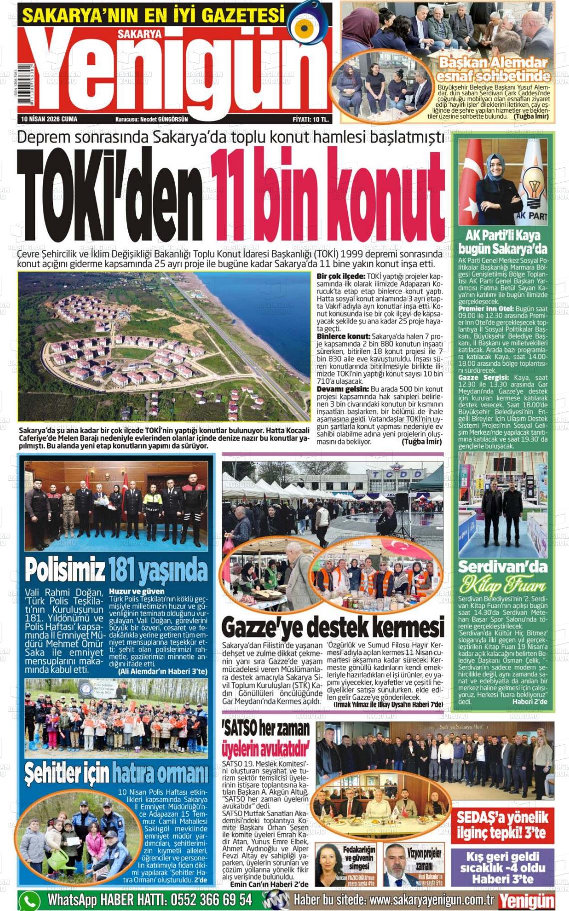 Sakarya Yenigun 10.04.2026