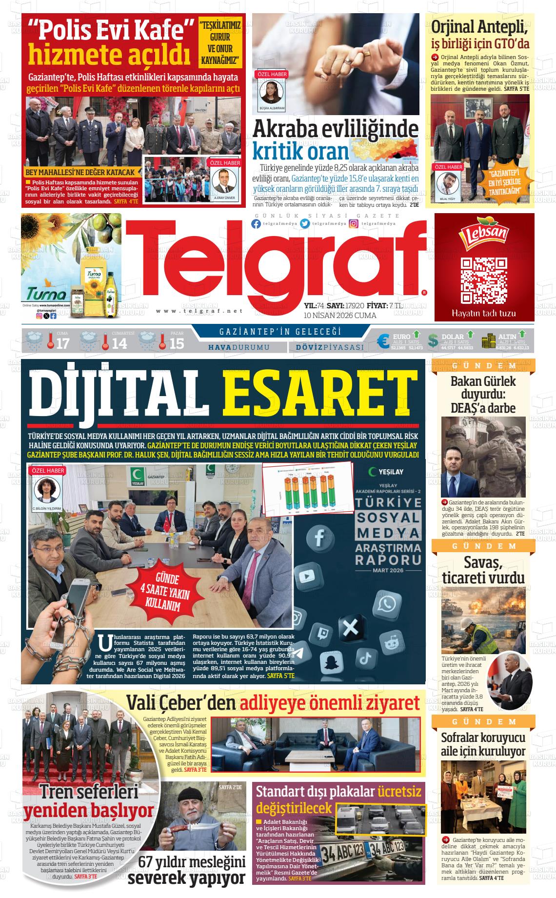 Gaziantep Telgraf 10.04.2026