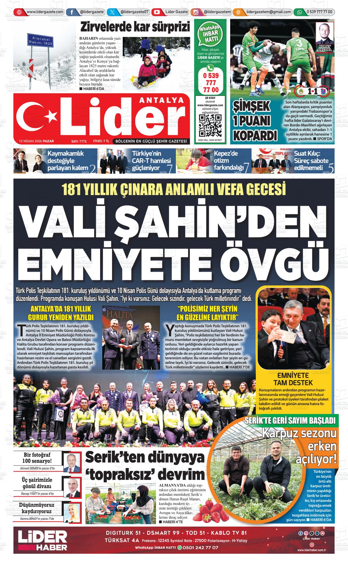Antalya Gazetebir 12.04.2026
