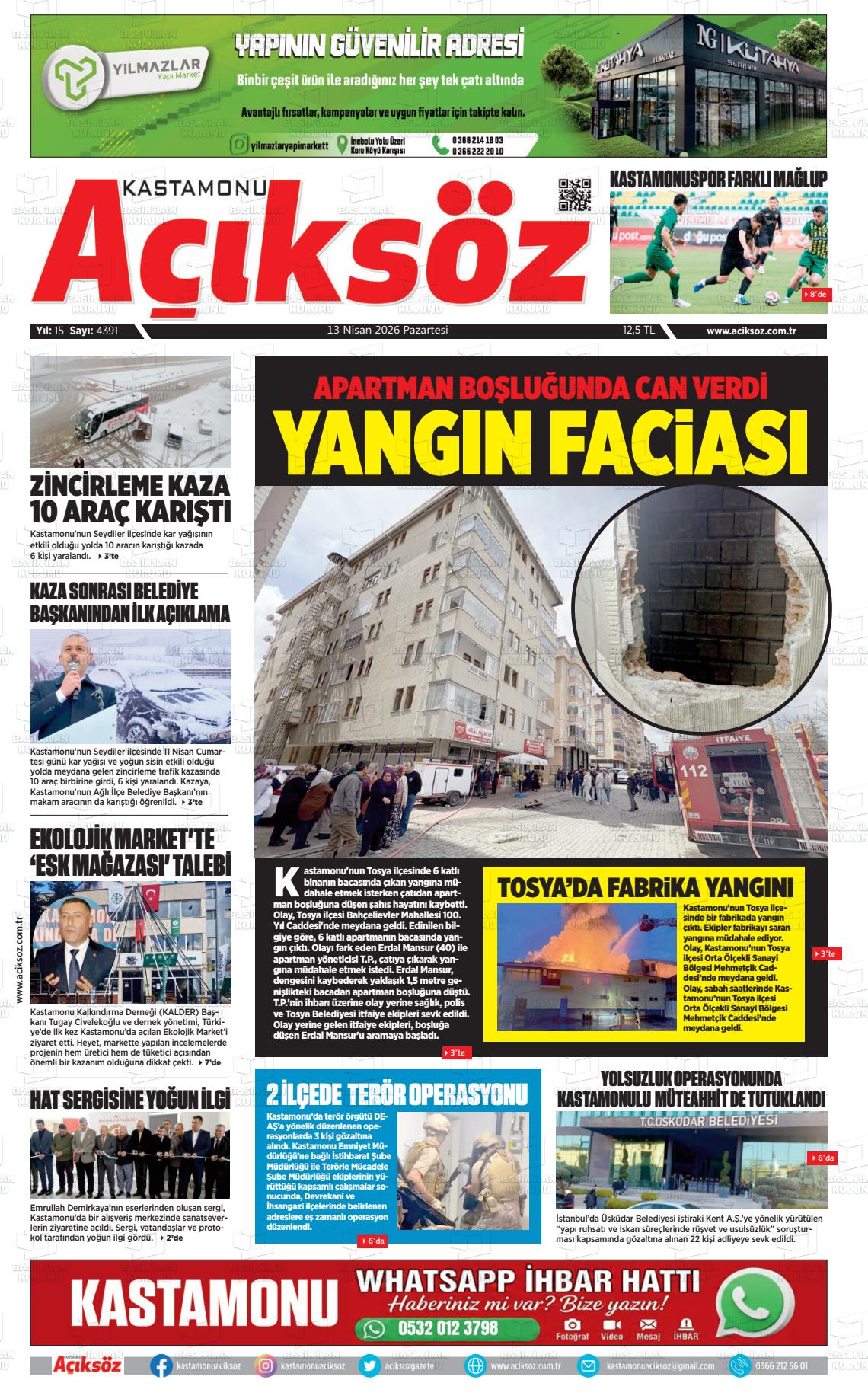 Kastamonu Aciksoz 13.04.2026