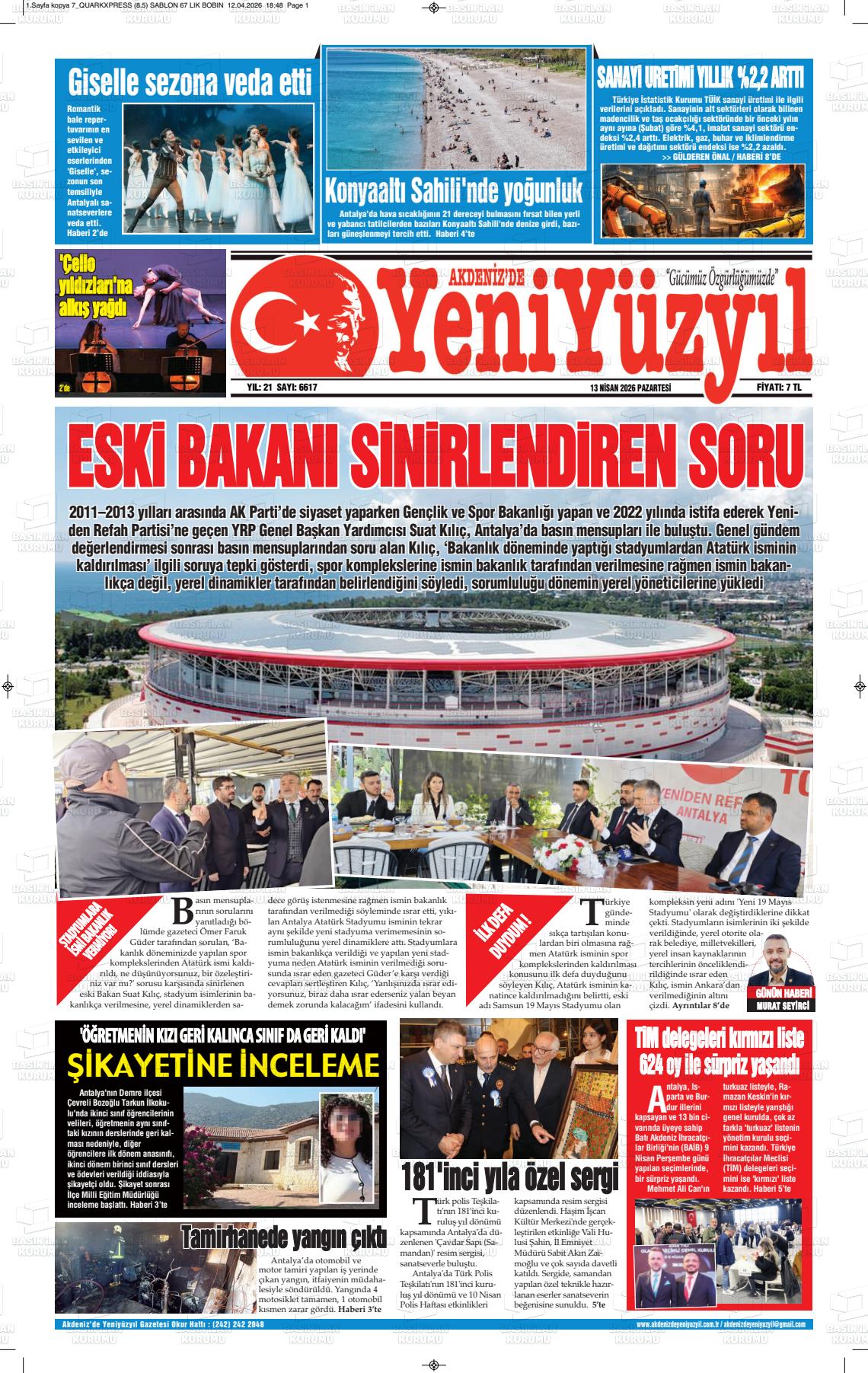 Antalya Akdenizdeyeniyuzyil 13.04.2026