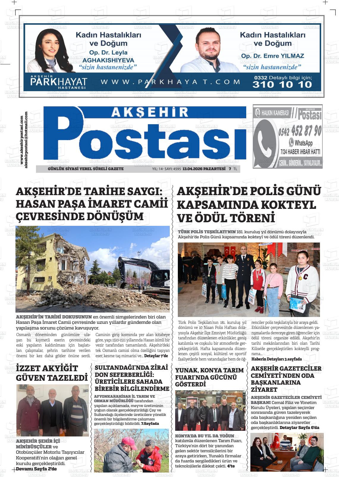 Konya Aksehirpostasi 13.04.2026