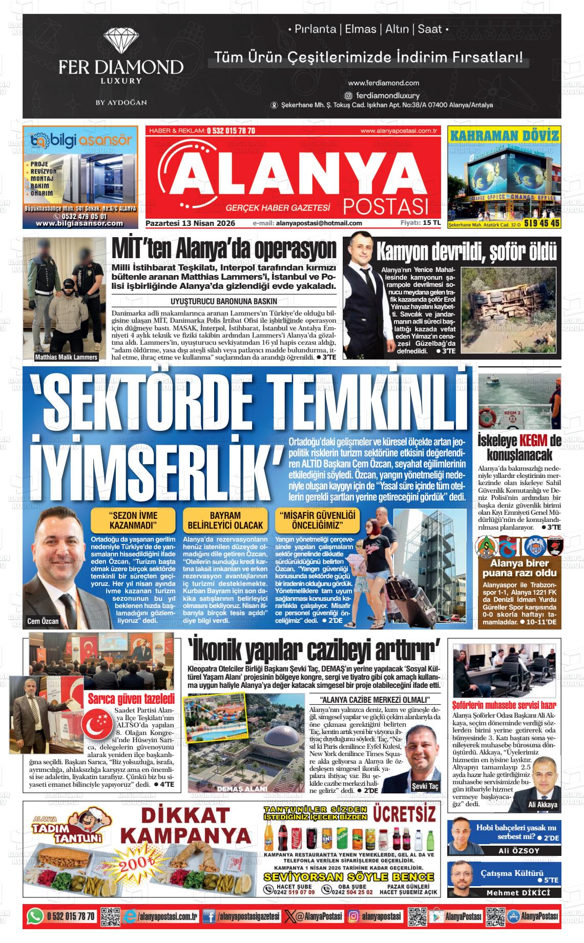 Antalya Alanyapostasi 13.04.2026