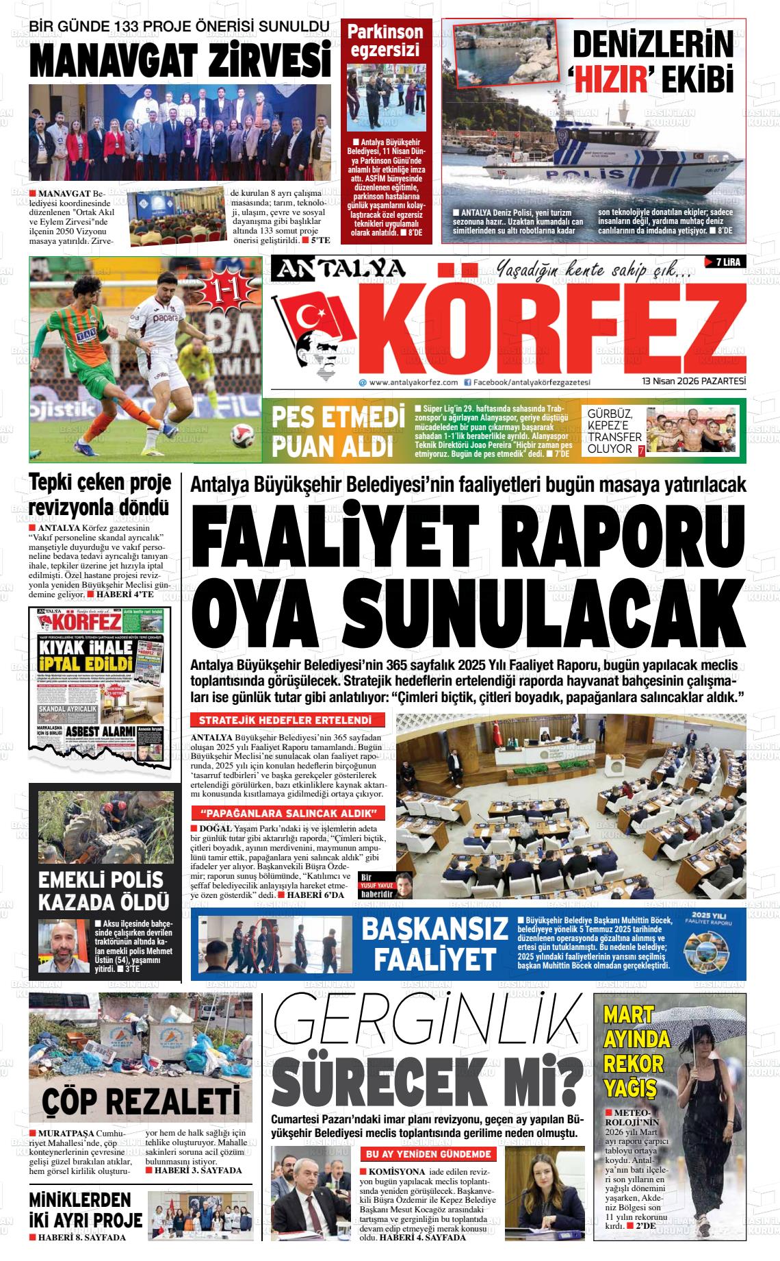 Antalya Korfez 13.04.2026