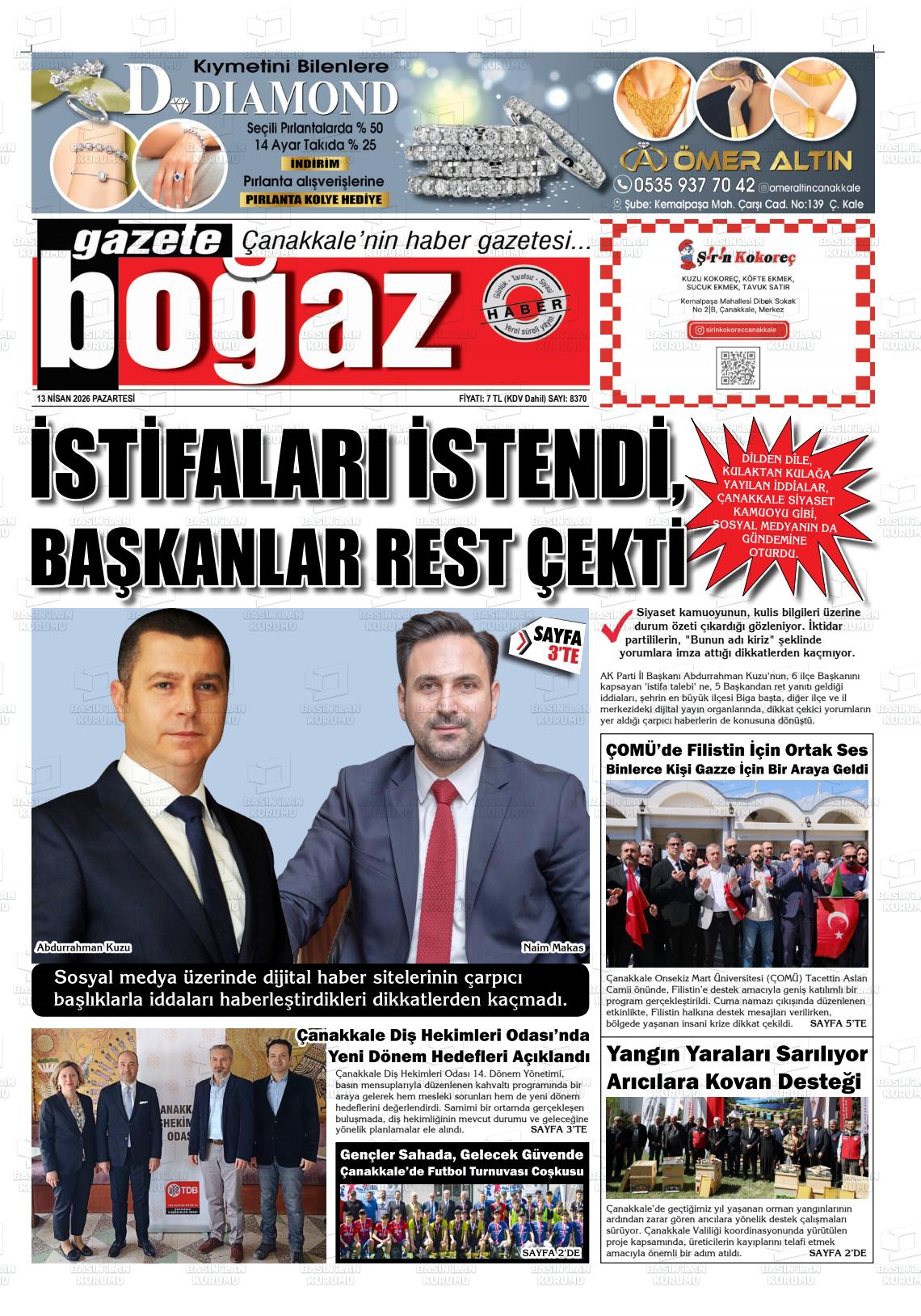 Canakkale Bogaz 13.04.2026