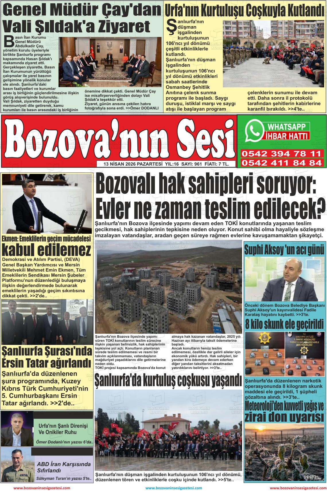Sanliurfa Bozovaninsesi 13.04.2026