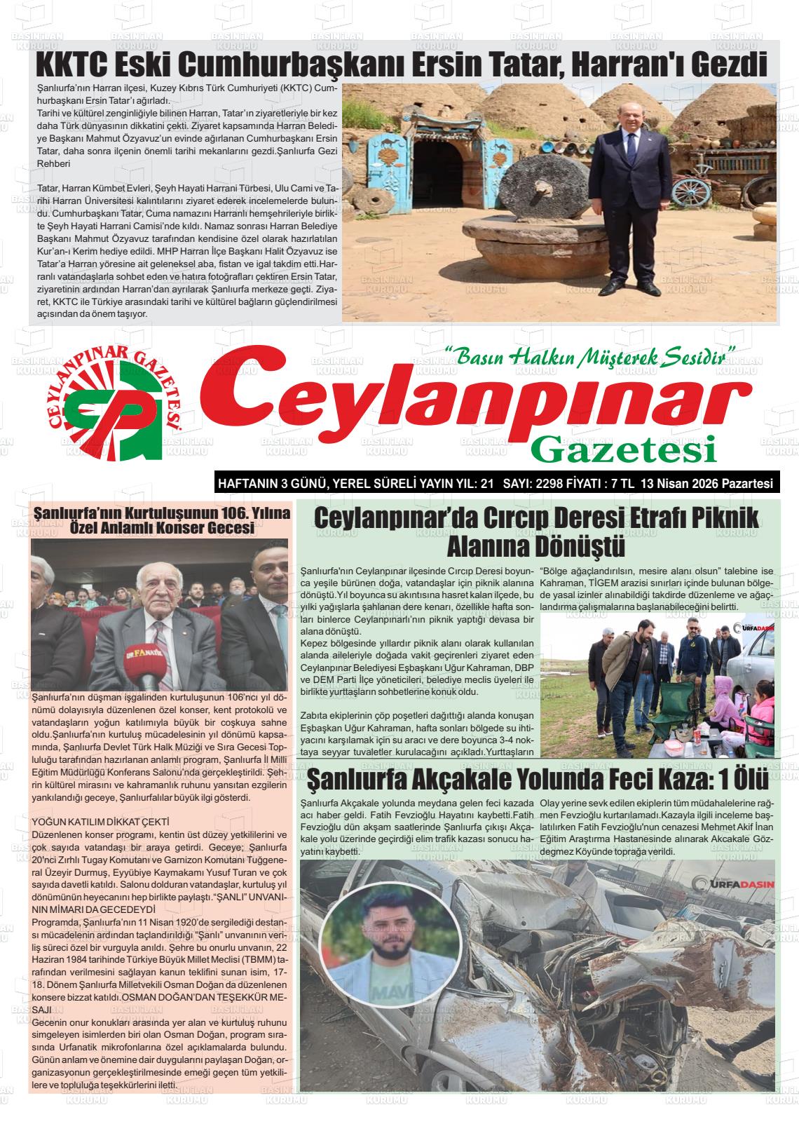 Sanliurfa Ceylanpinar 13.04.2026