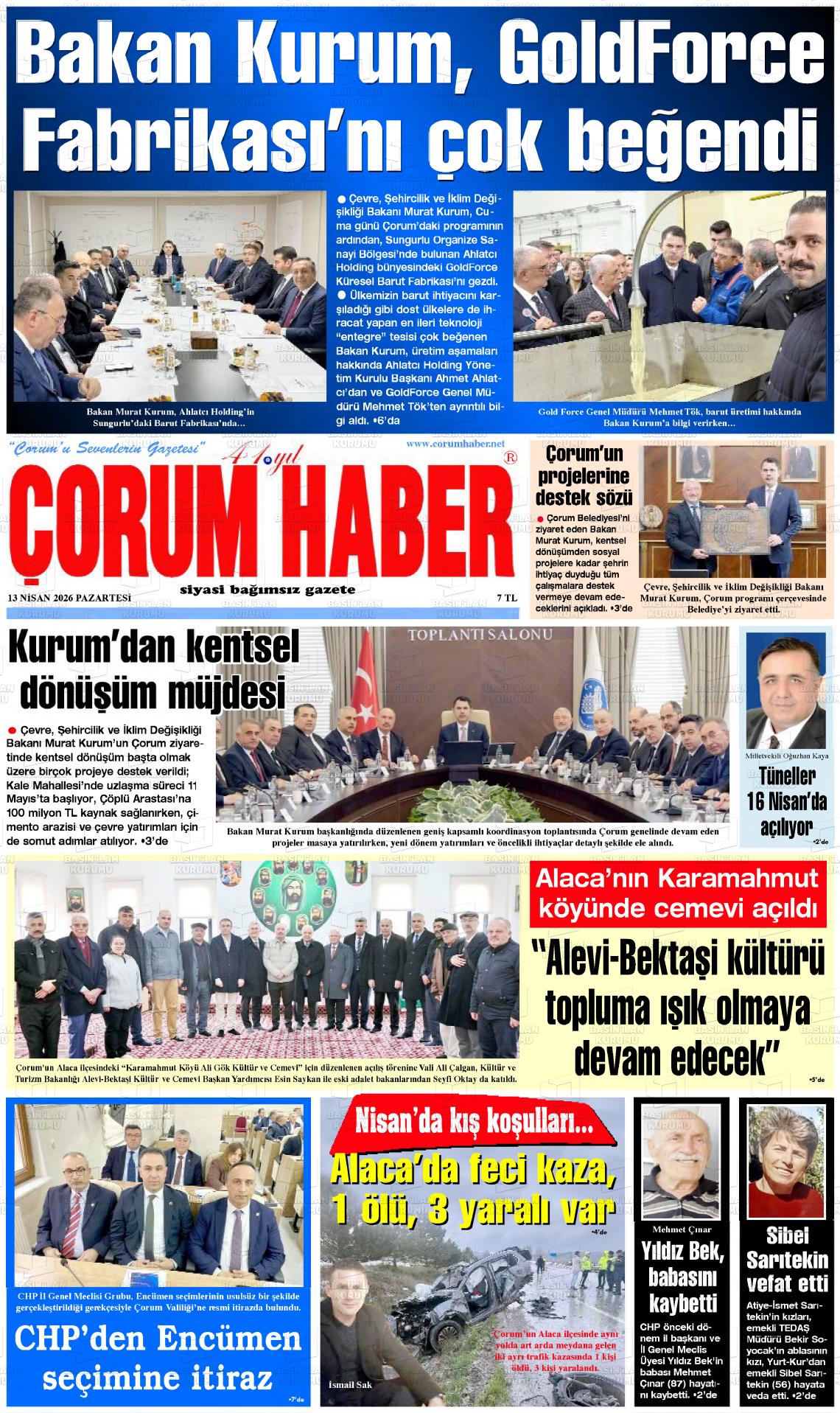 Corum Haber 13.04.2026