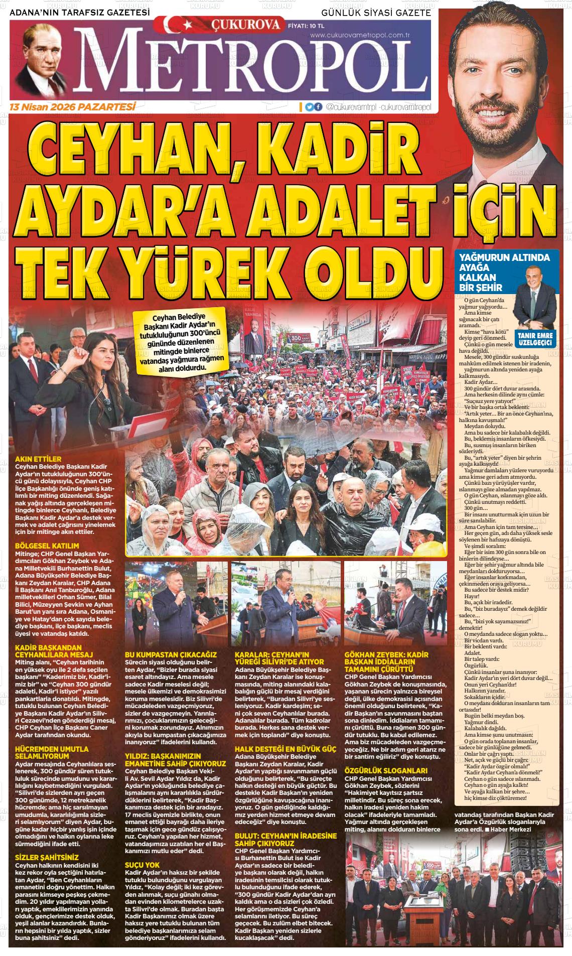 Adana Cukurovametropol 13.04.2026