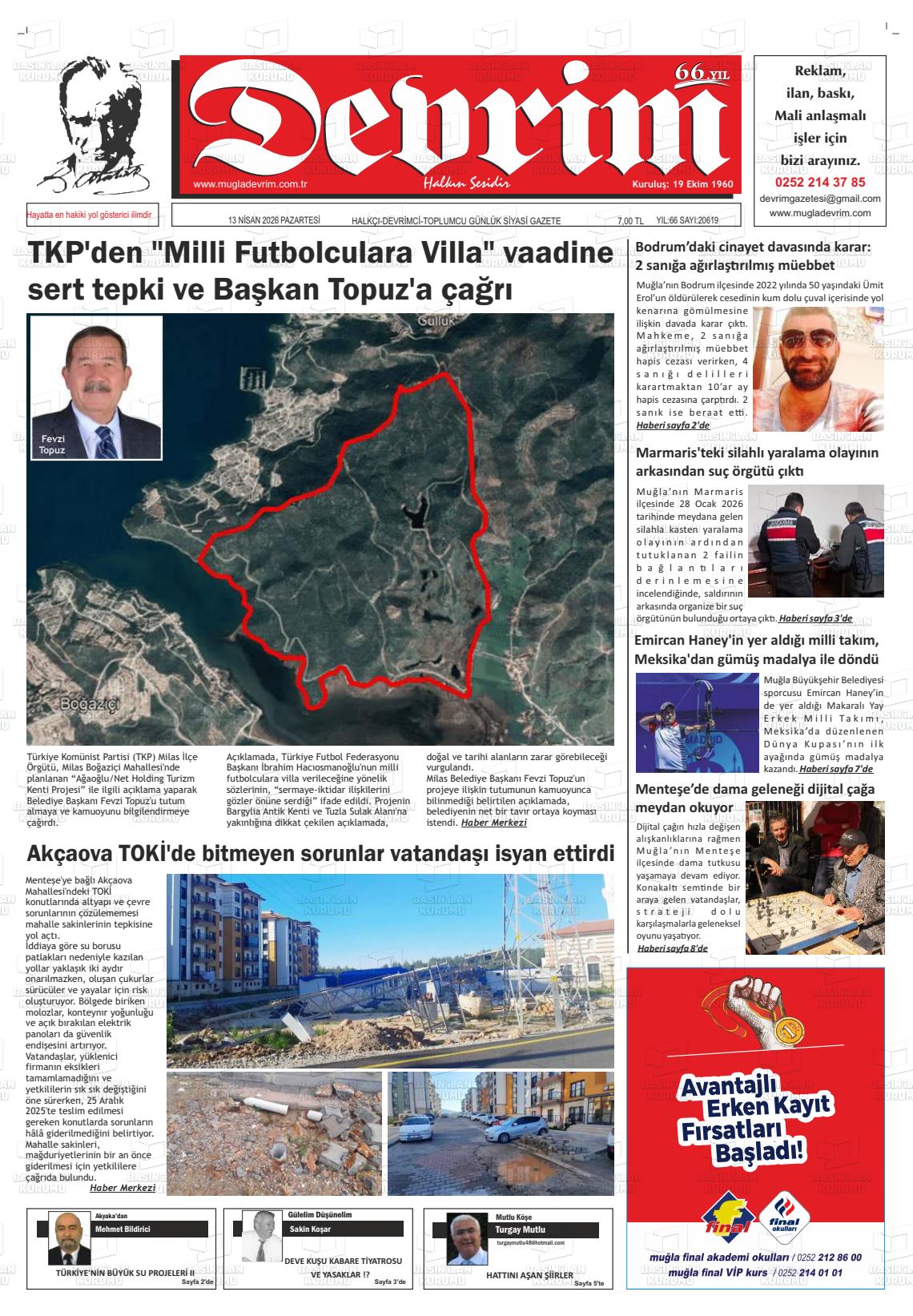 Tekirdag Devrim 13.04.2026