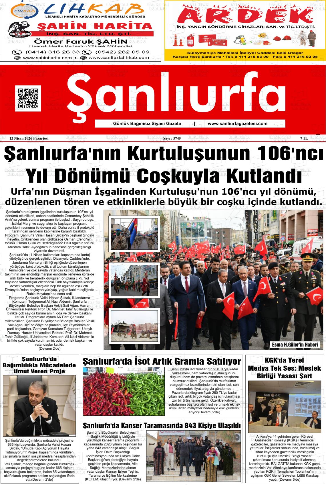 Sanliurfa Dunyadaveturkiyede 13.04.2026