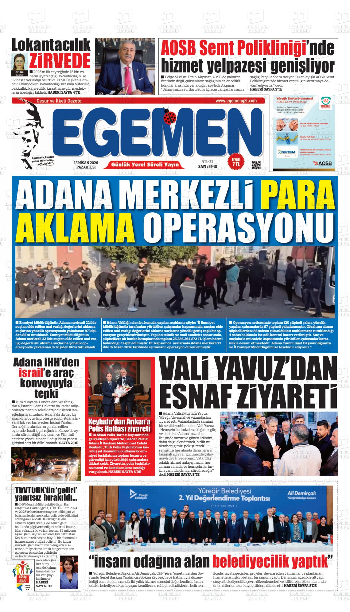 Adana Egemen 13.04.2026