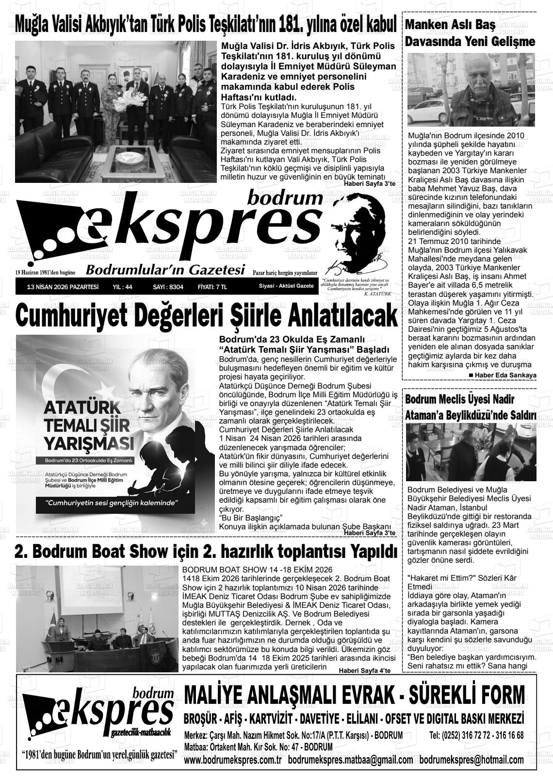 Mugla Ekspresbodrum 13.04.2026