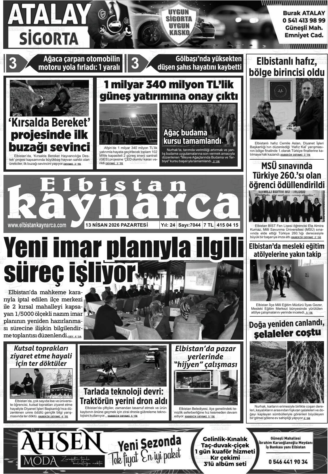 Kahramanmaras Elbistankaynarca 13.04.2026