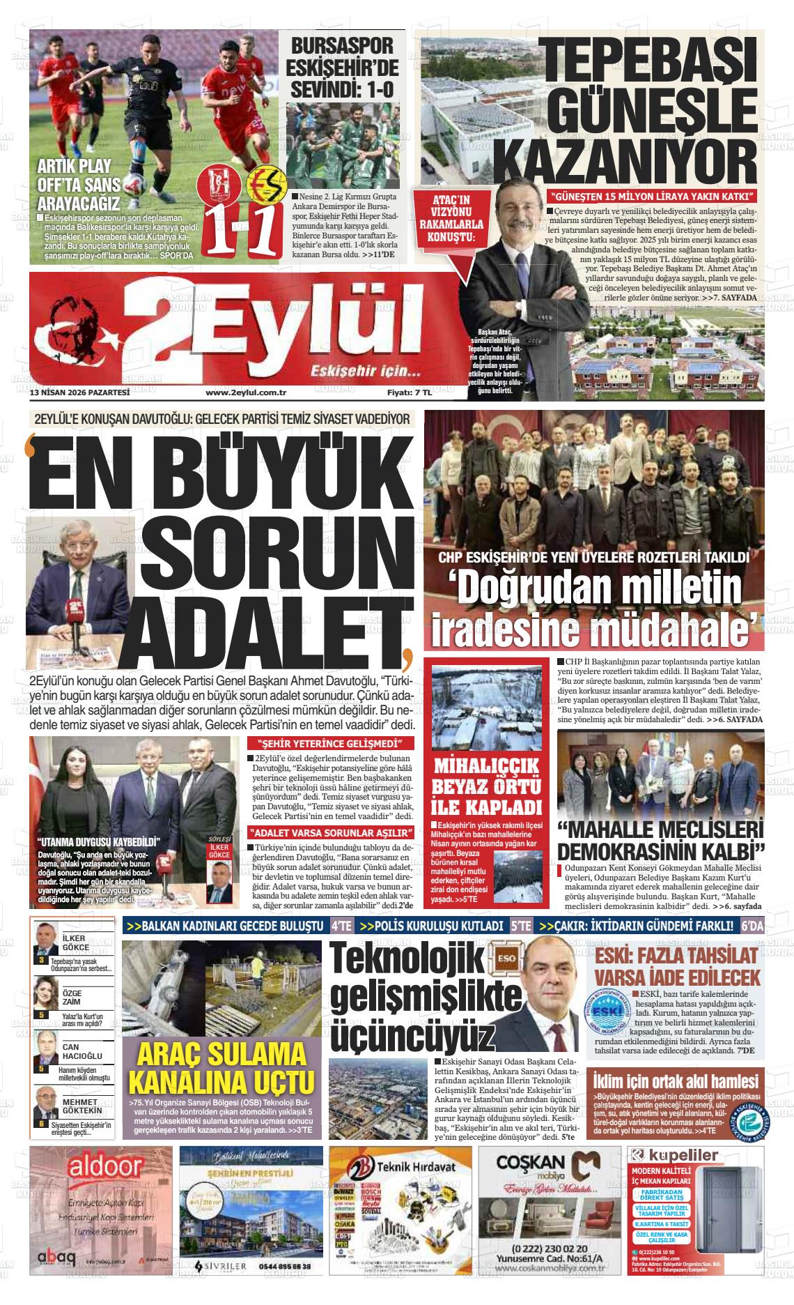 Eskisehir 2 Eylul 13.04.2026