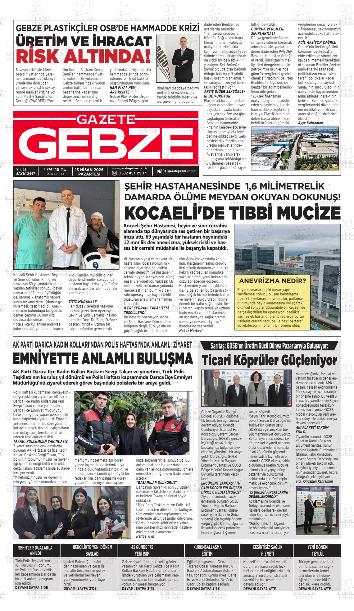 Kocaeli Gebze 13.04.2026
