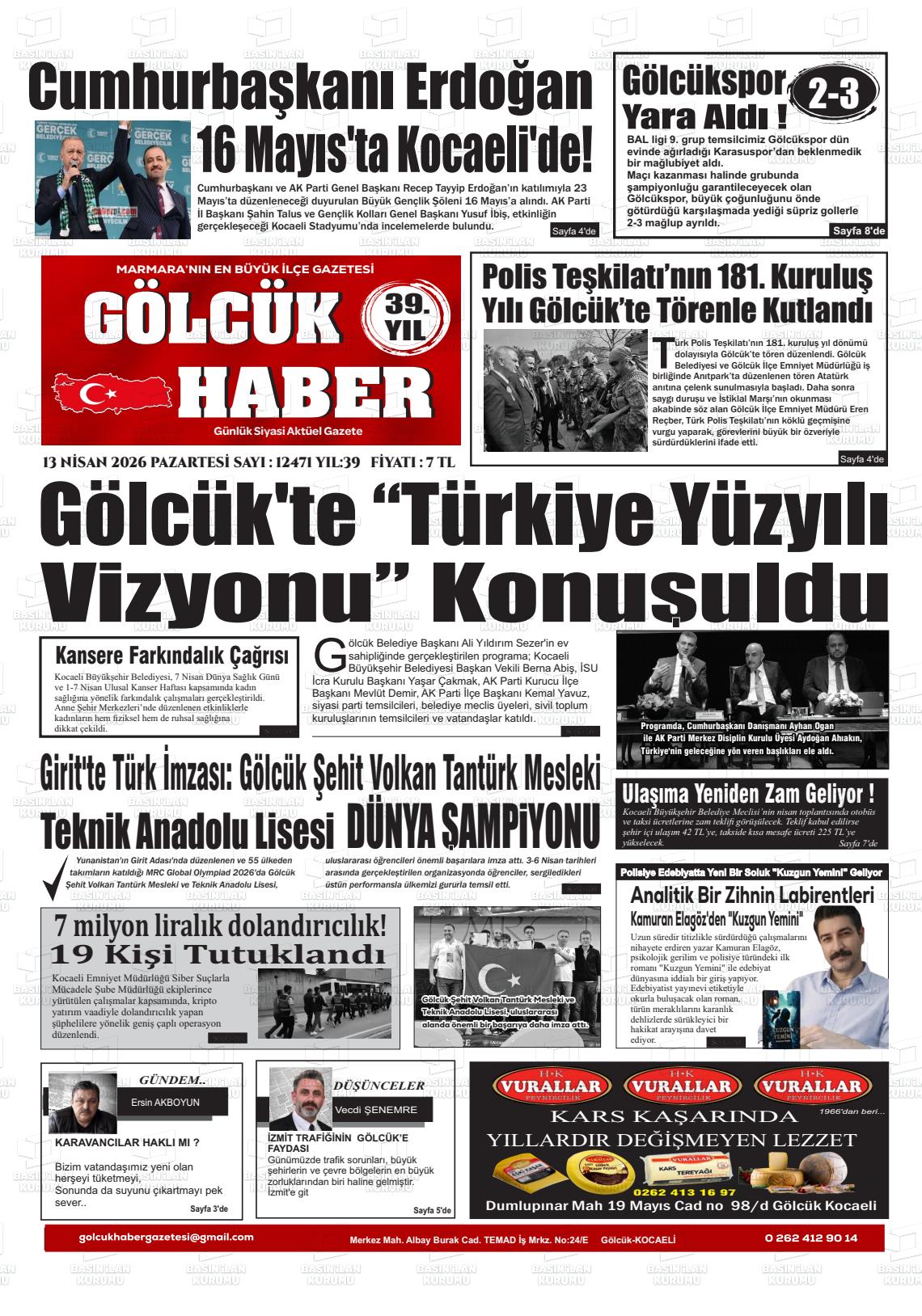 Kocaeli Golcukhaber 13.04.2026