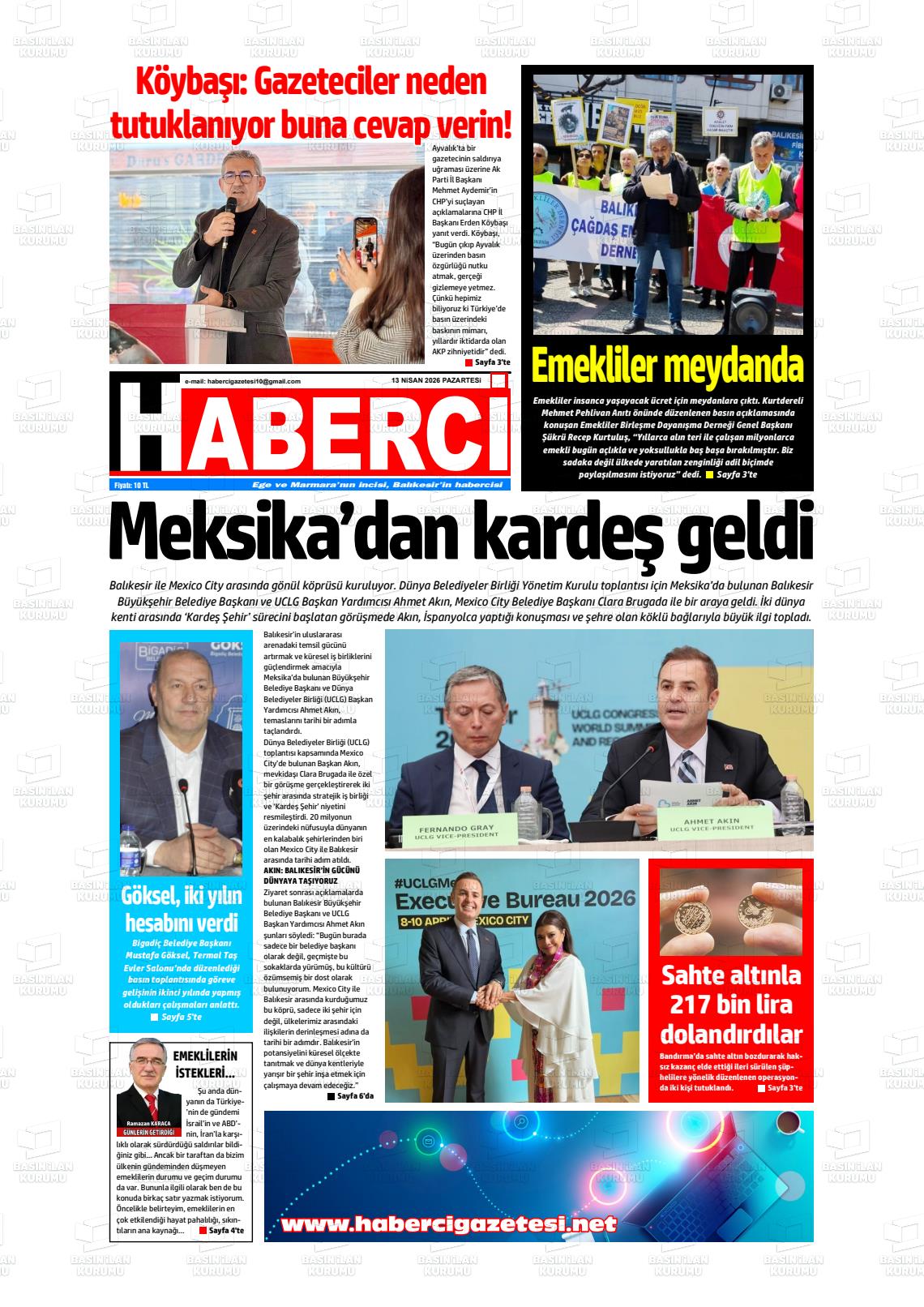 Mersin Haberci 13.04.2026