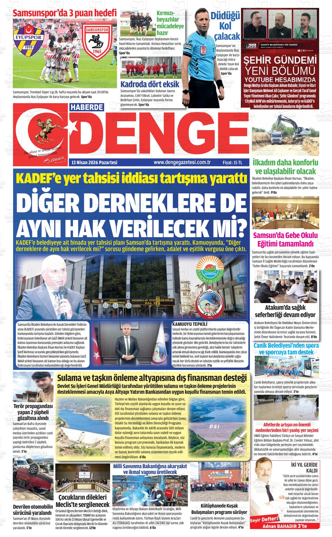 Samsun Haberdedenge 13.04.2026