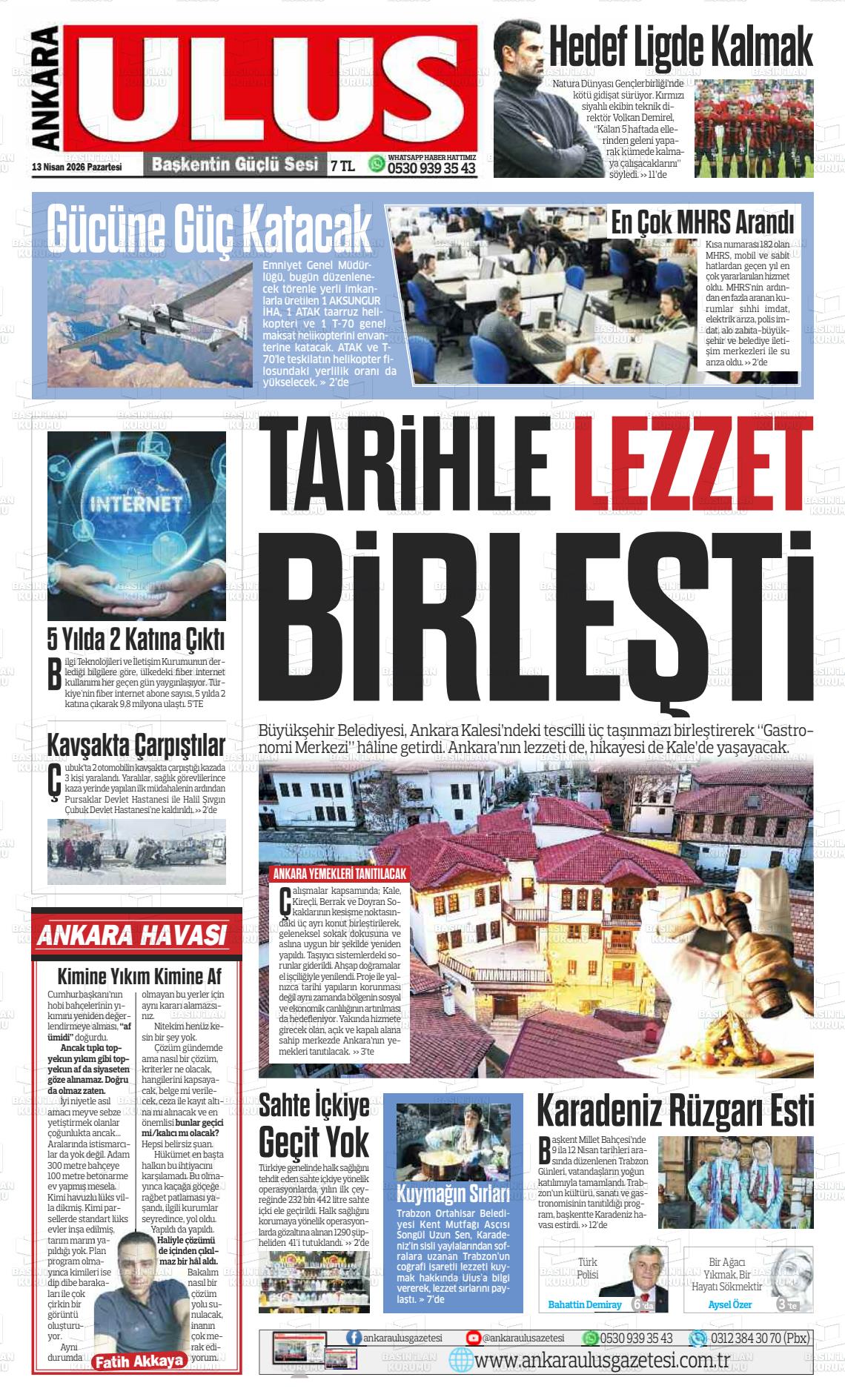 Ankara Habervaktim 13.04.2026