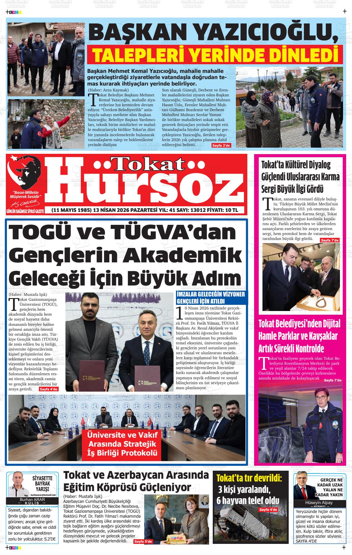 Tokat Hursoz 13.04.2026