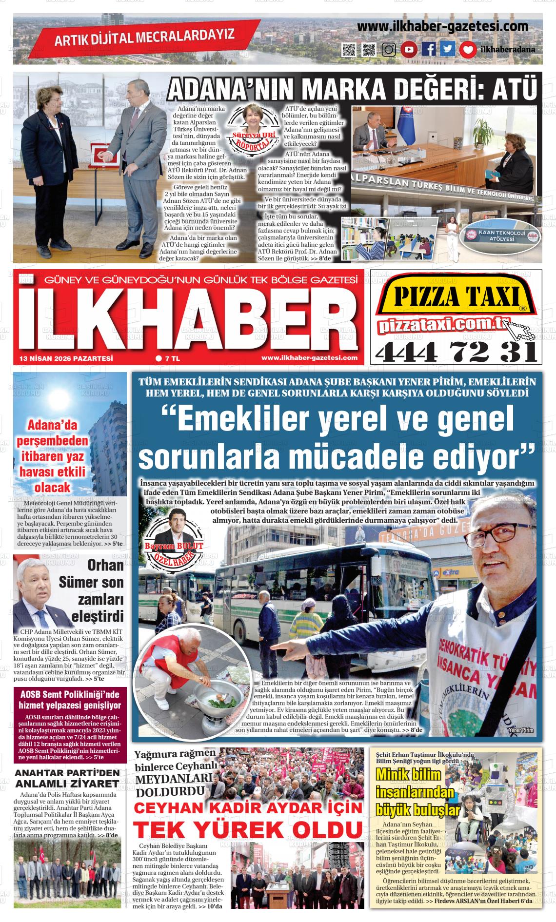 Adana Ilkhaber 13.04.2026