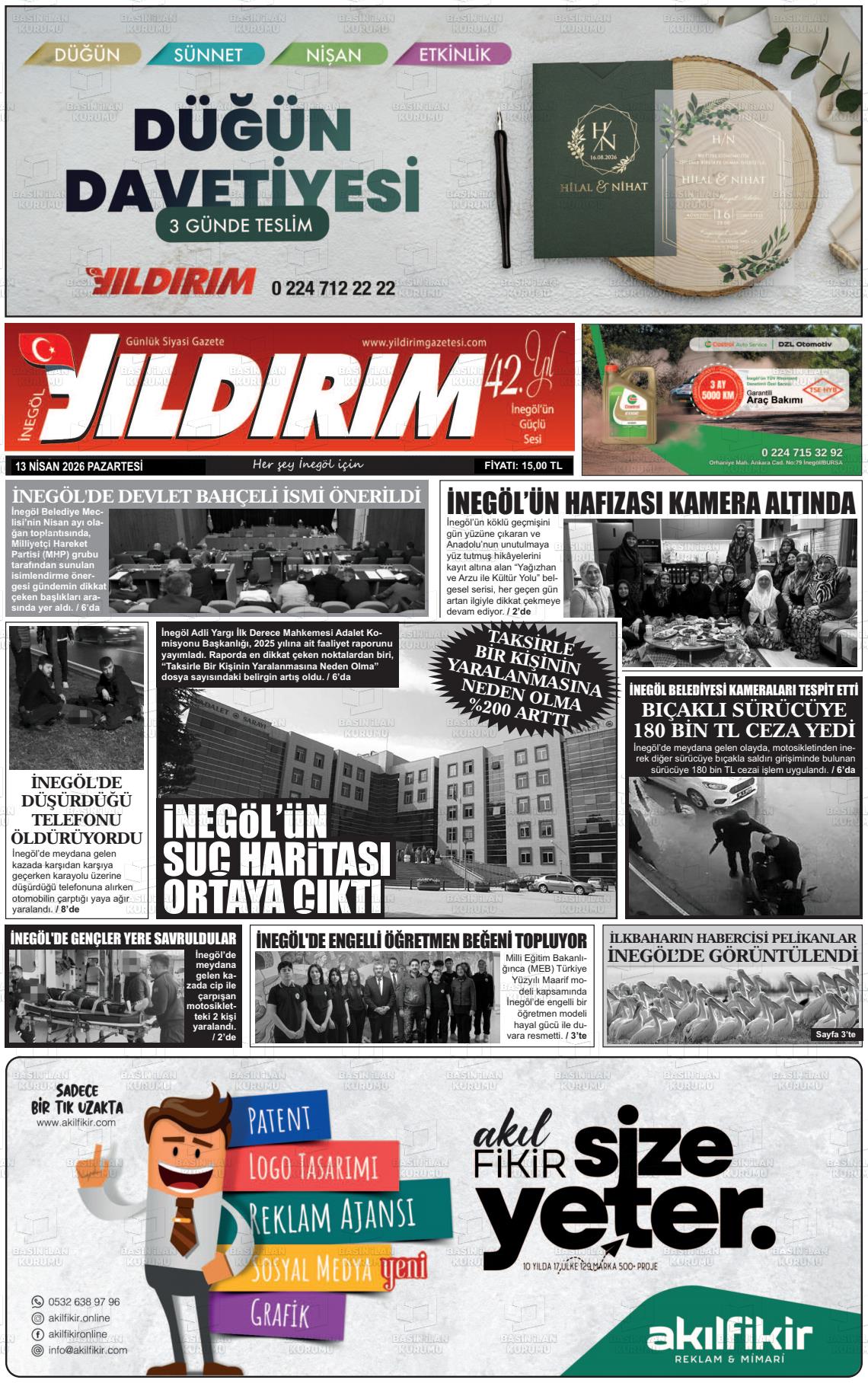 Bursa Inegolyildirim 13.04.2026