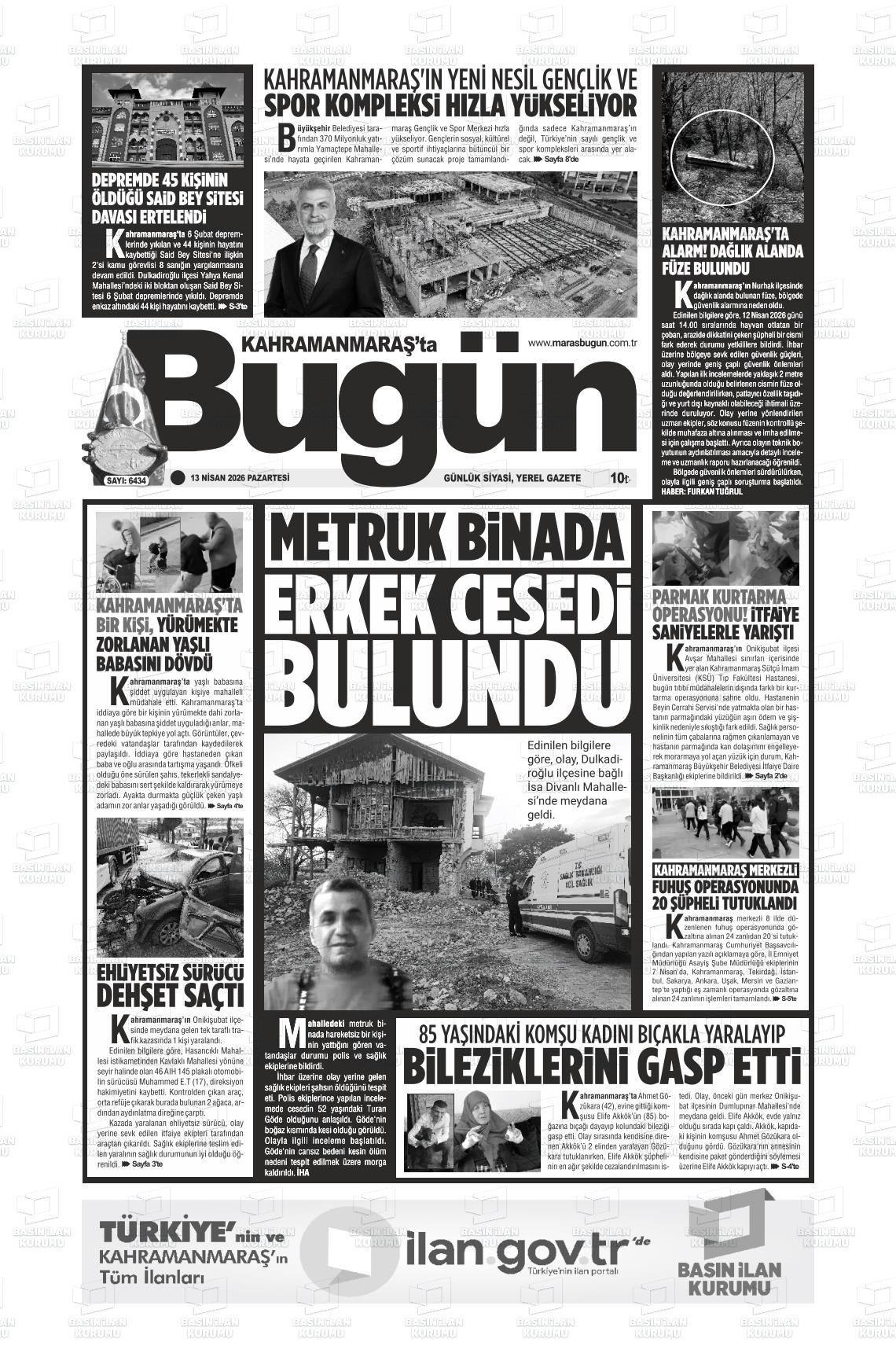 Kahramanmaras Tabugun 13.04.2026