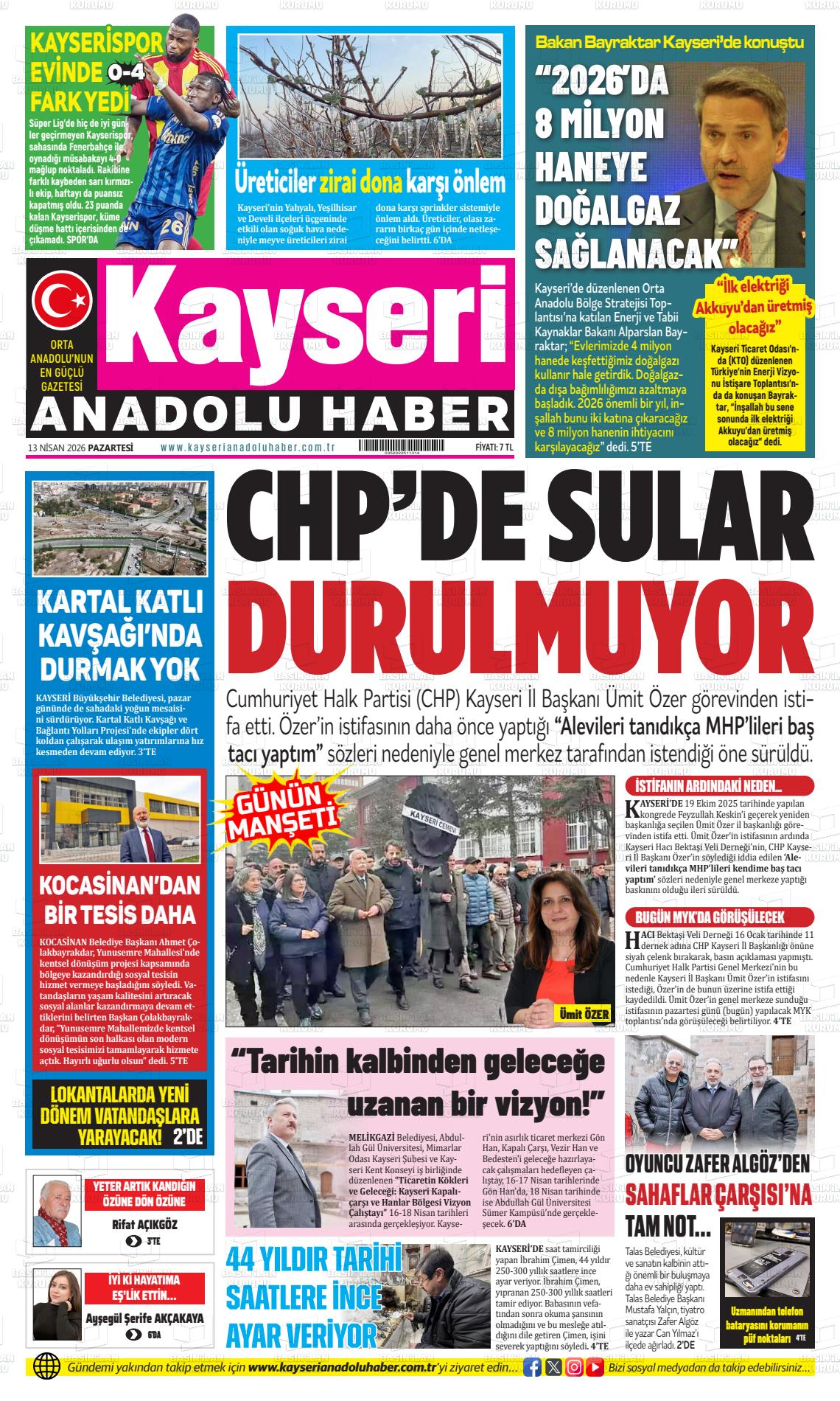 Kayseri Anadoluhaber 13.04.2026