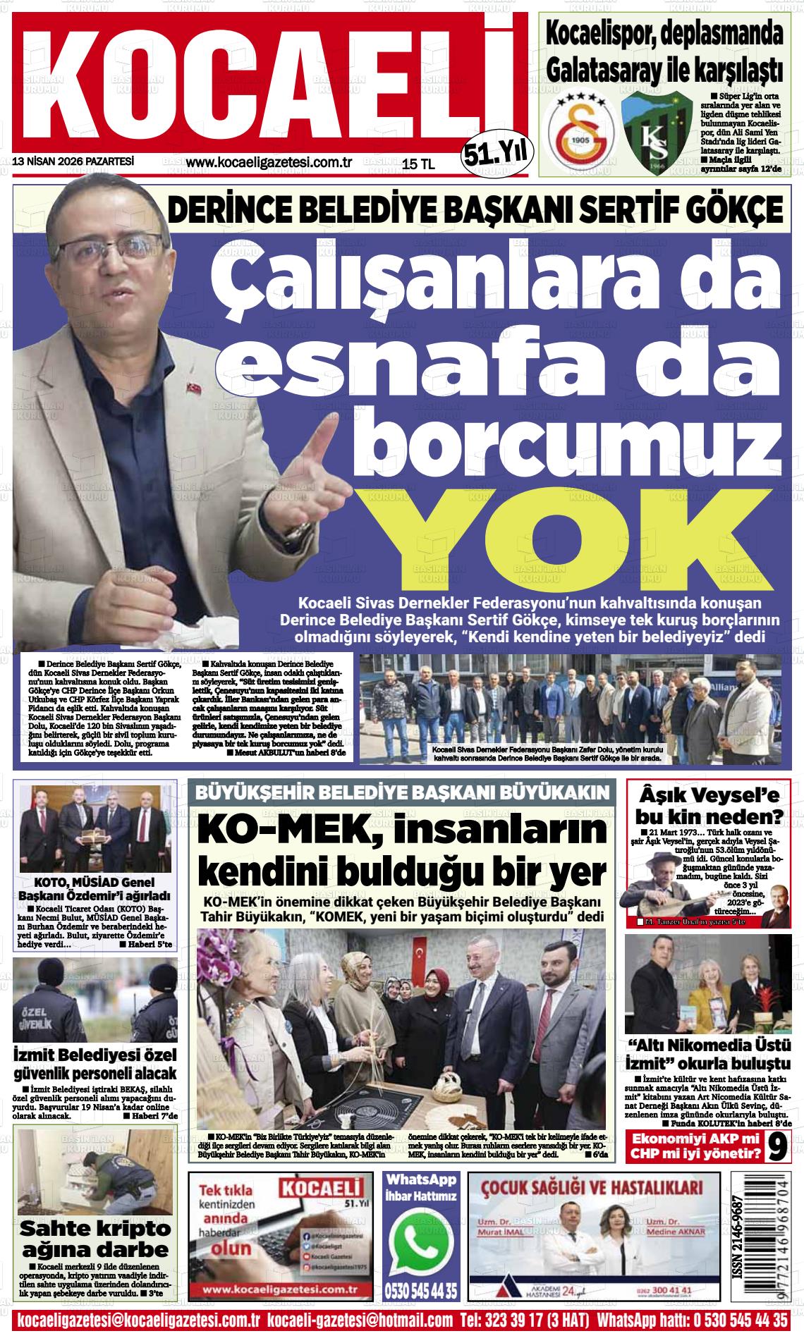 Kocaeli 13.04.2026